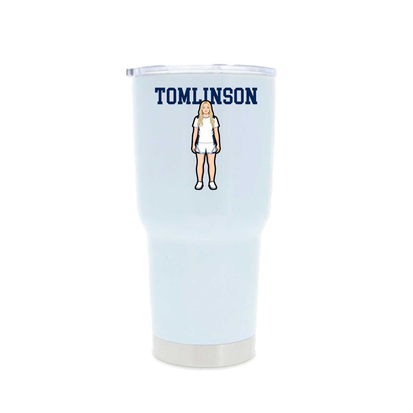 30oz Stainless Steel Tumbler — Shirsey in White