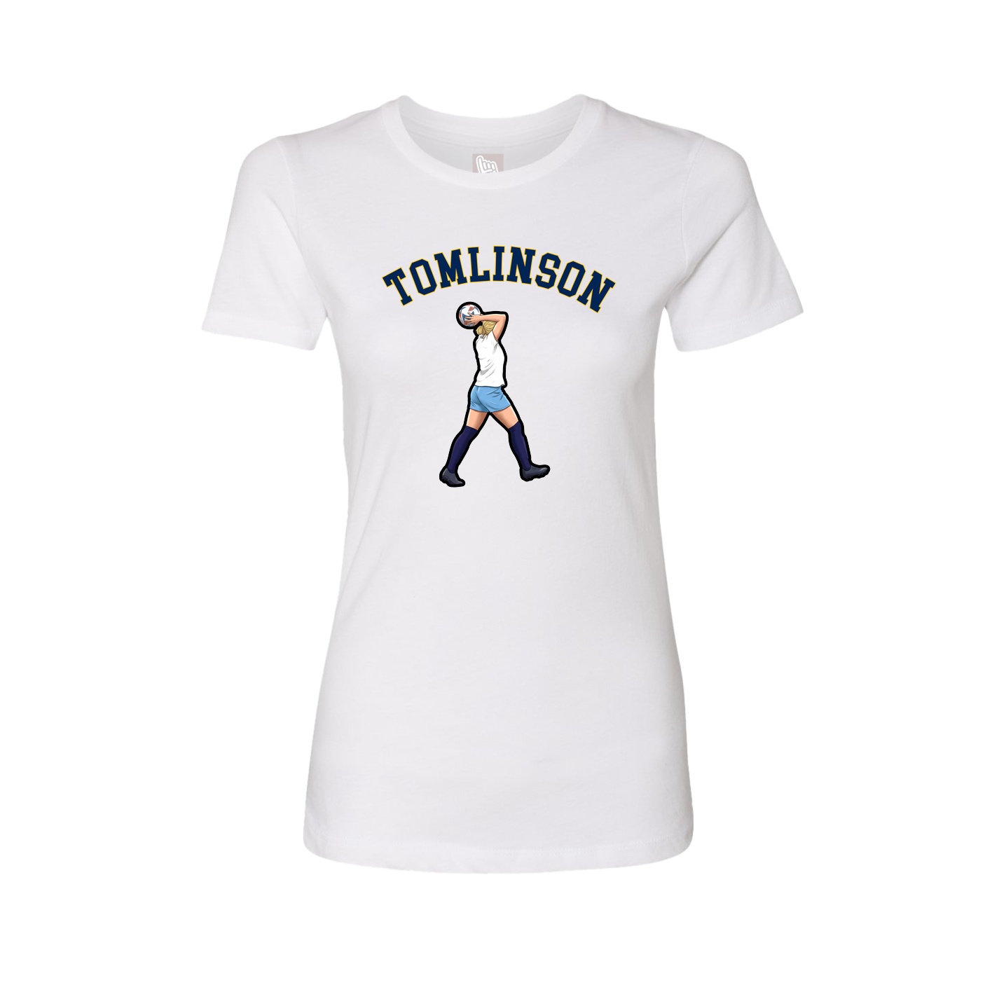 Fitted Women's Tee — Shirsey Arch in White