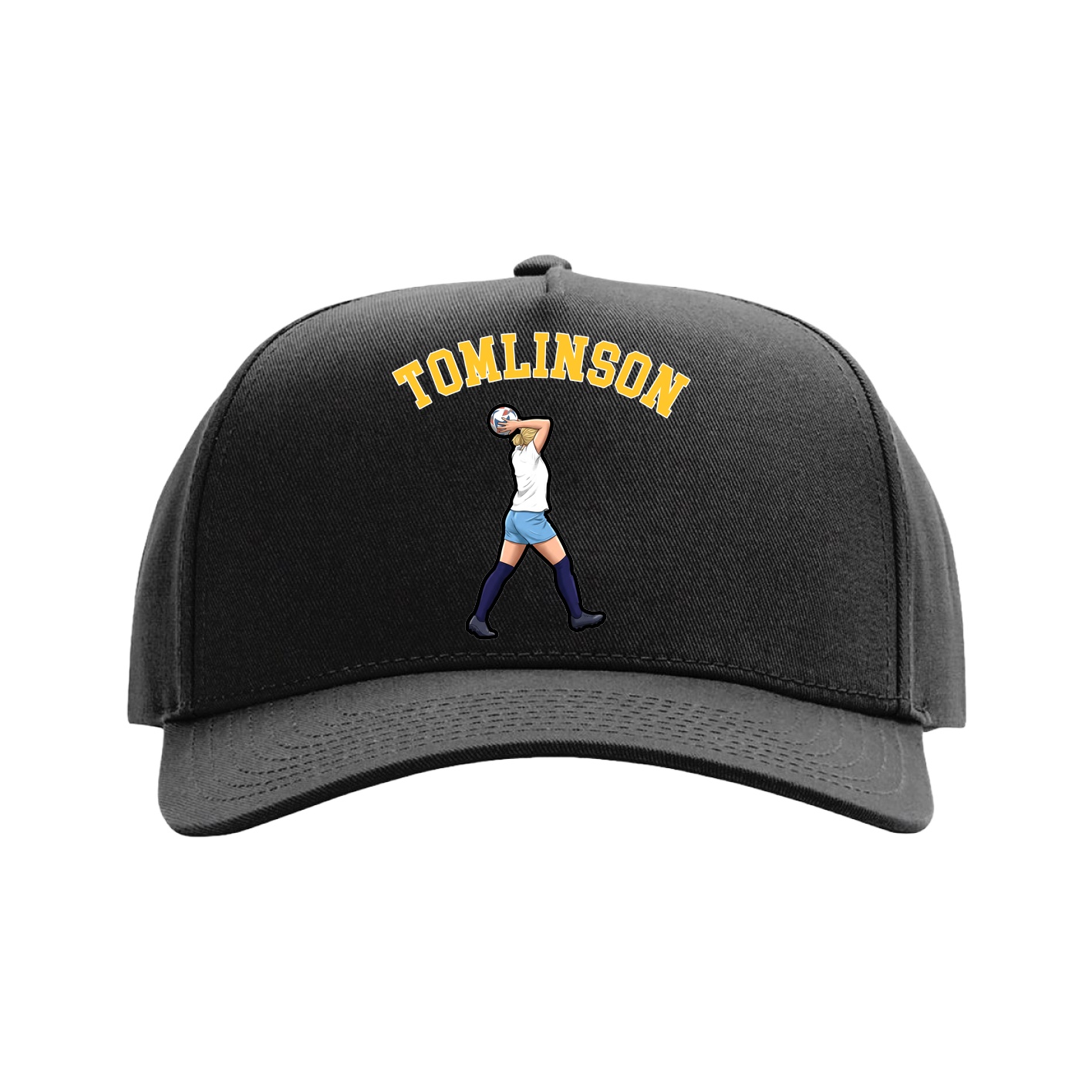 Full Fabric Five-Panel Champ Cap — Shirsey Arch in Black