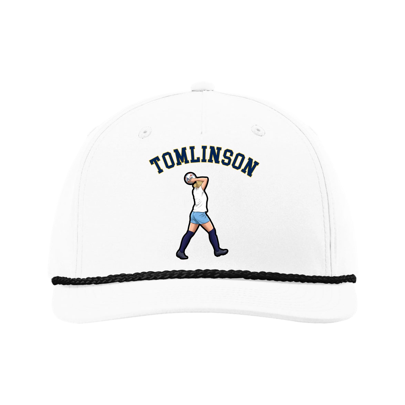 Five-Panel Classic Rope Cap — Shirsey Arch in White