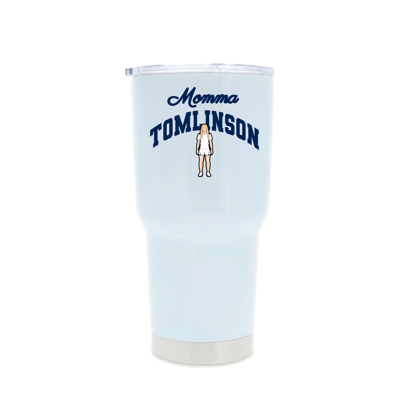30oz Stainless Steel Tumbler — Mothers Day Arch in White