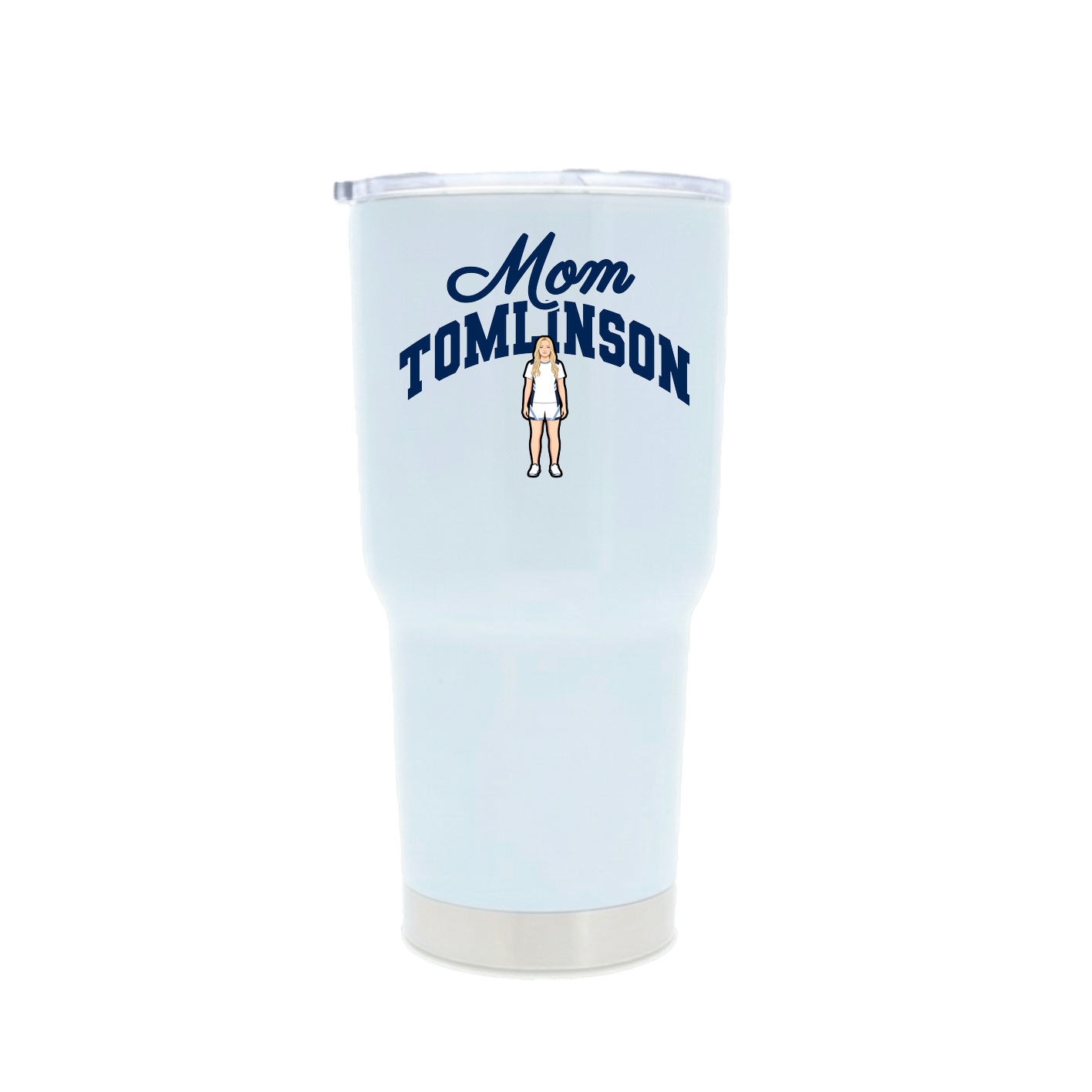 30oz Stainless Steel Tumbler — Mothers Day Arch in White