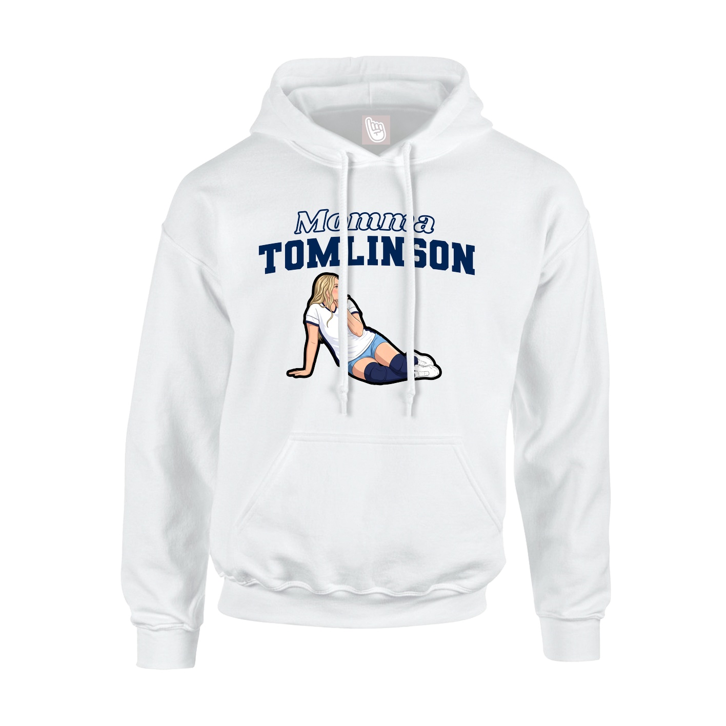 Youth Hoodie — Mothers Day Block in White