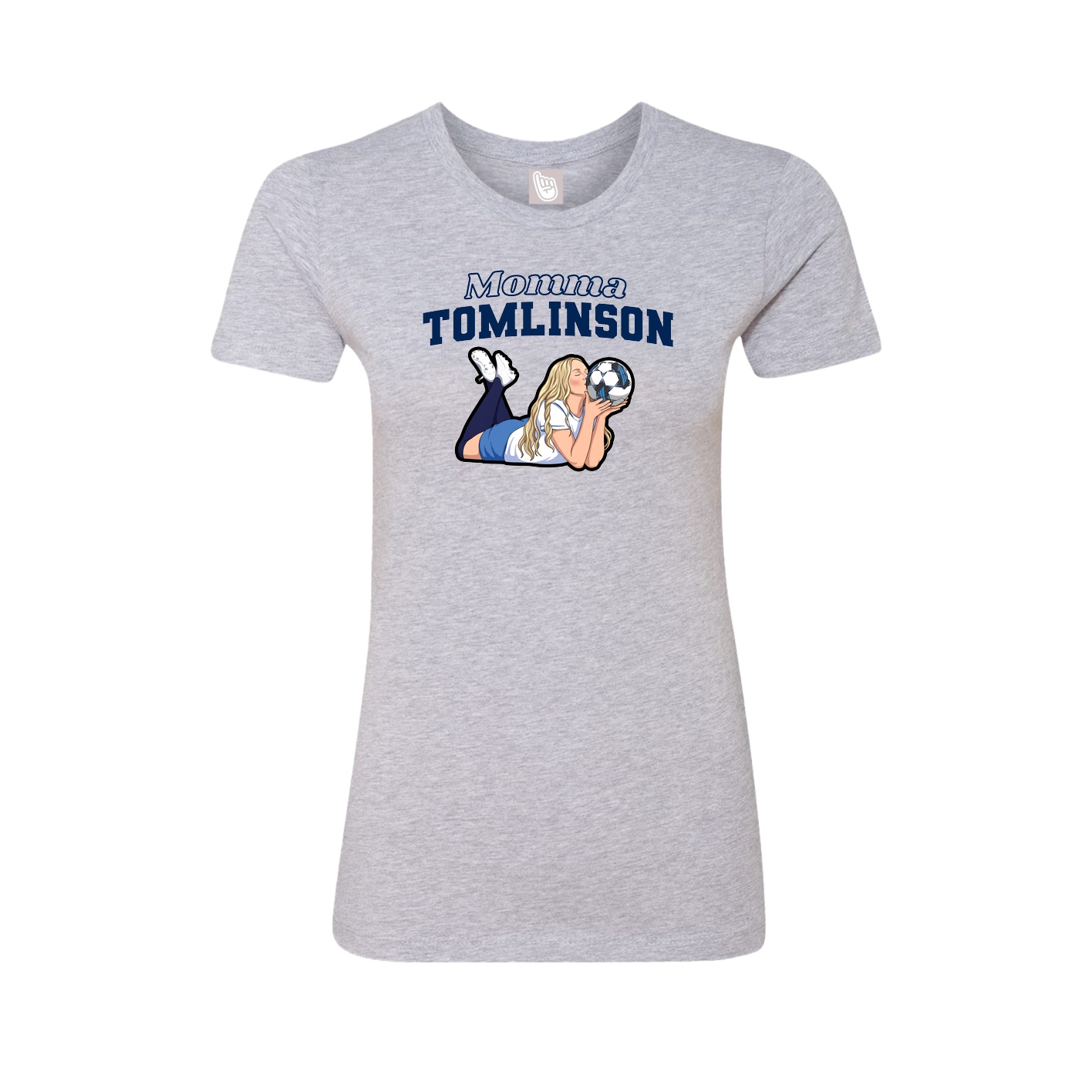Womens Tee — Mothers Day Block in Grey