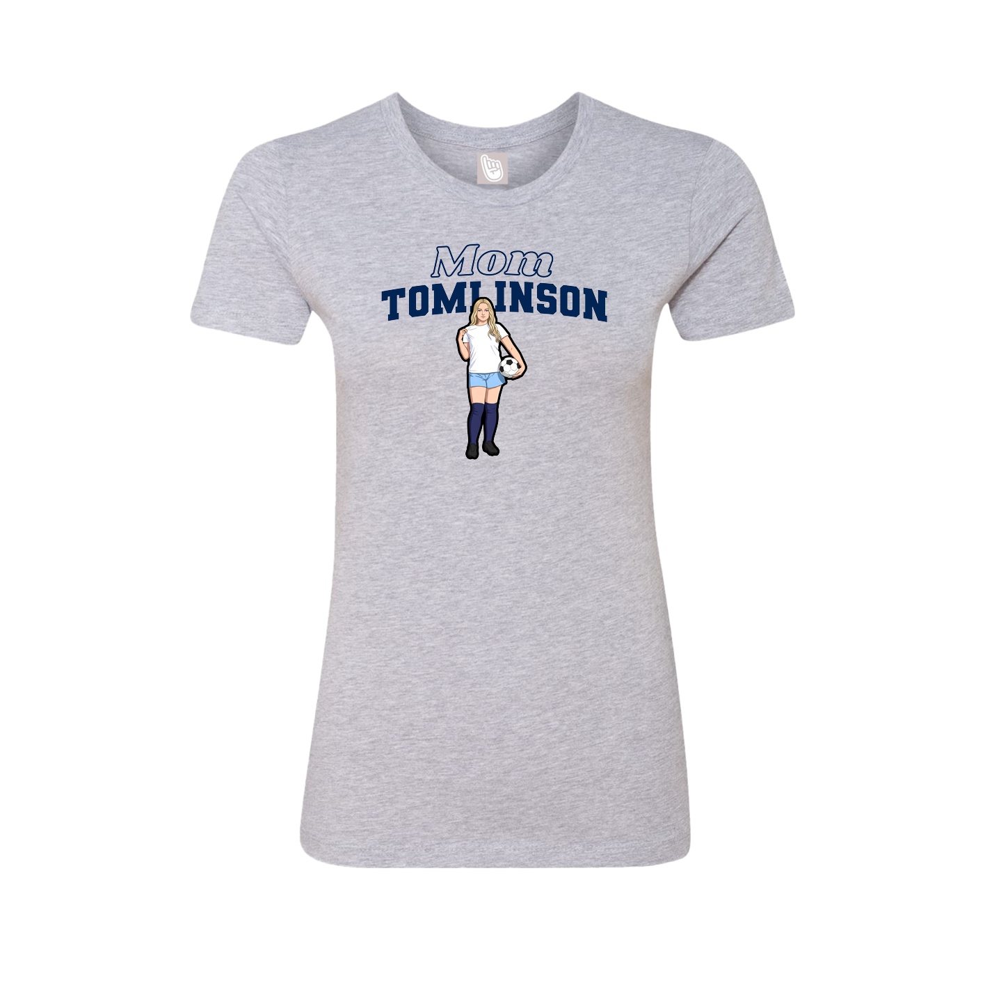 Womens Tee — Mothers Day Block in Grey
