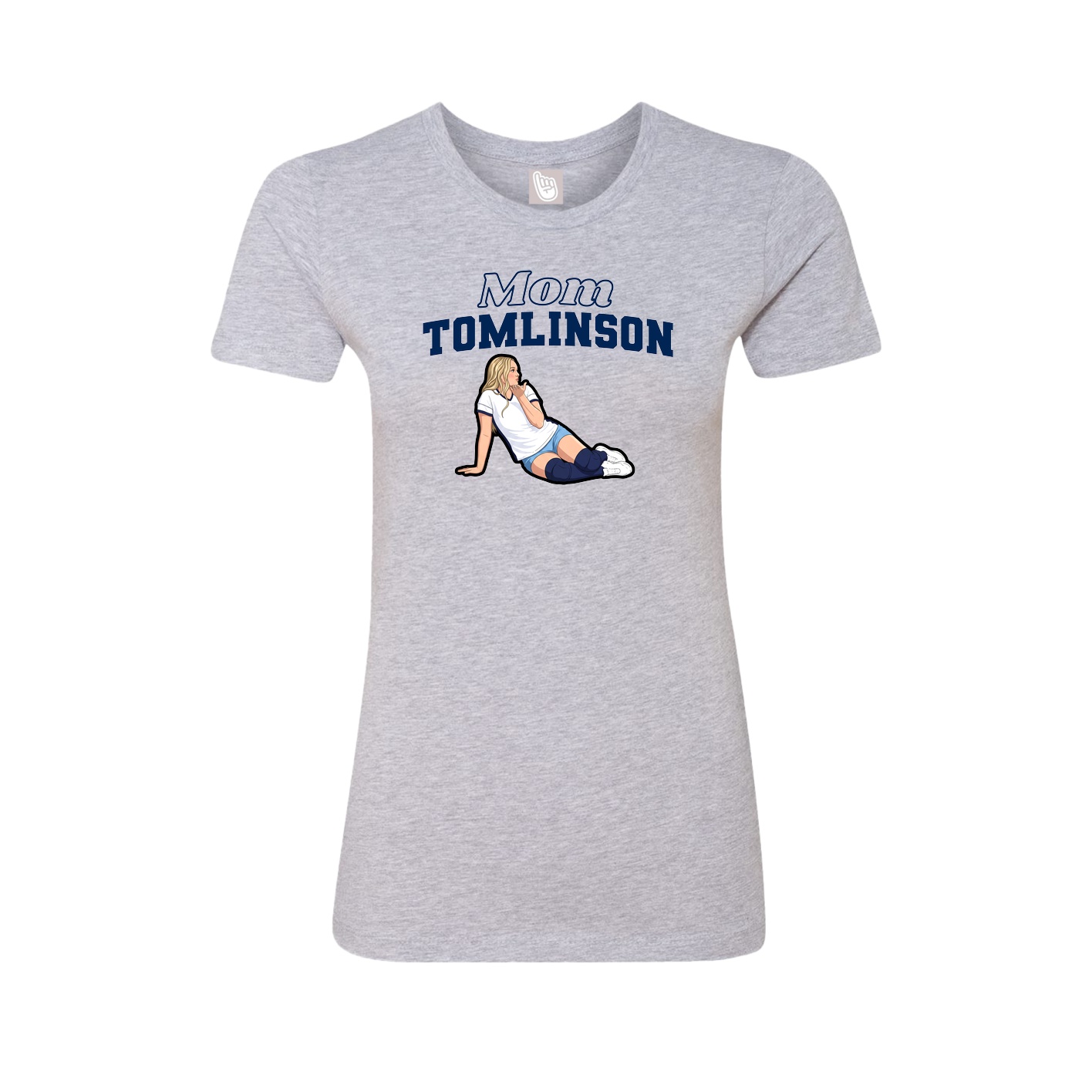 Womens Tee — Mothers Day Block in Grey