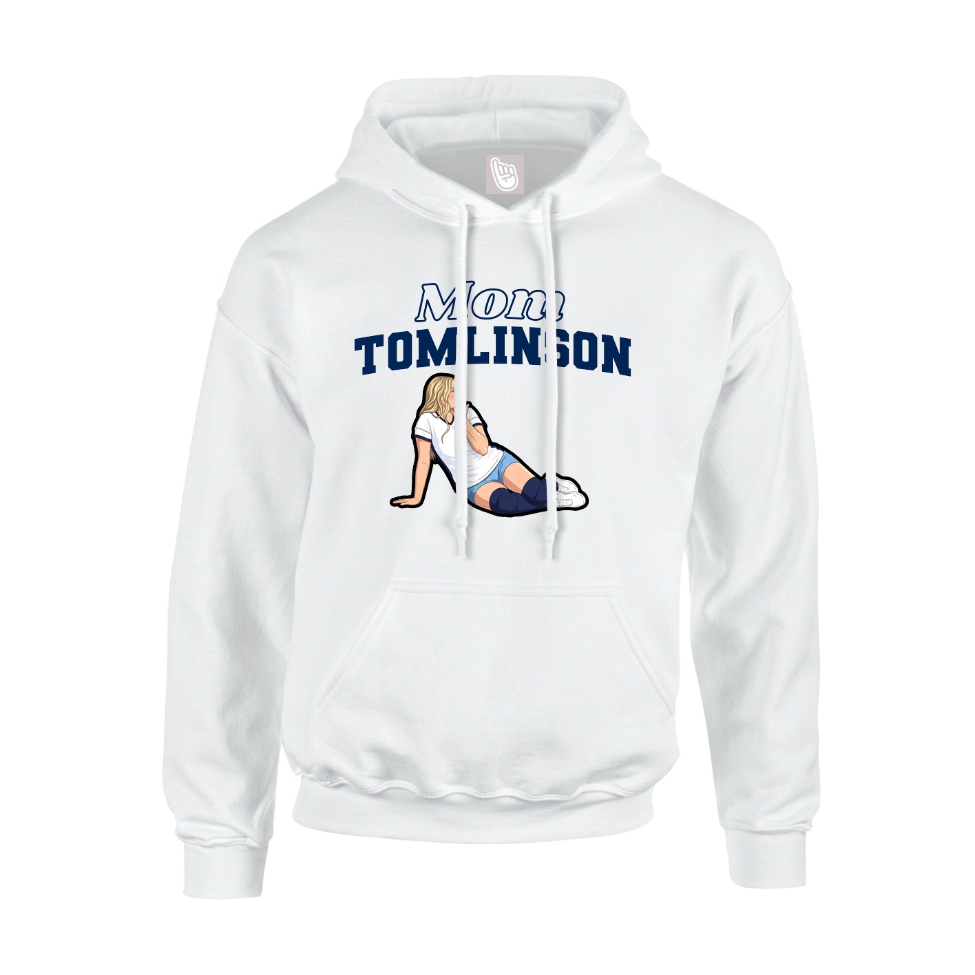 Youth Hoodie — Mothers Day Block in White