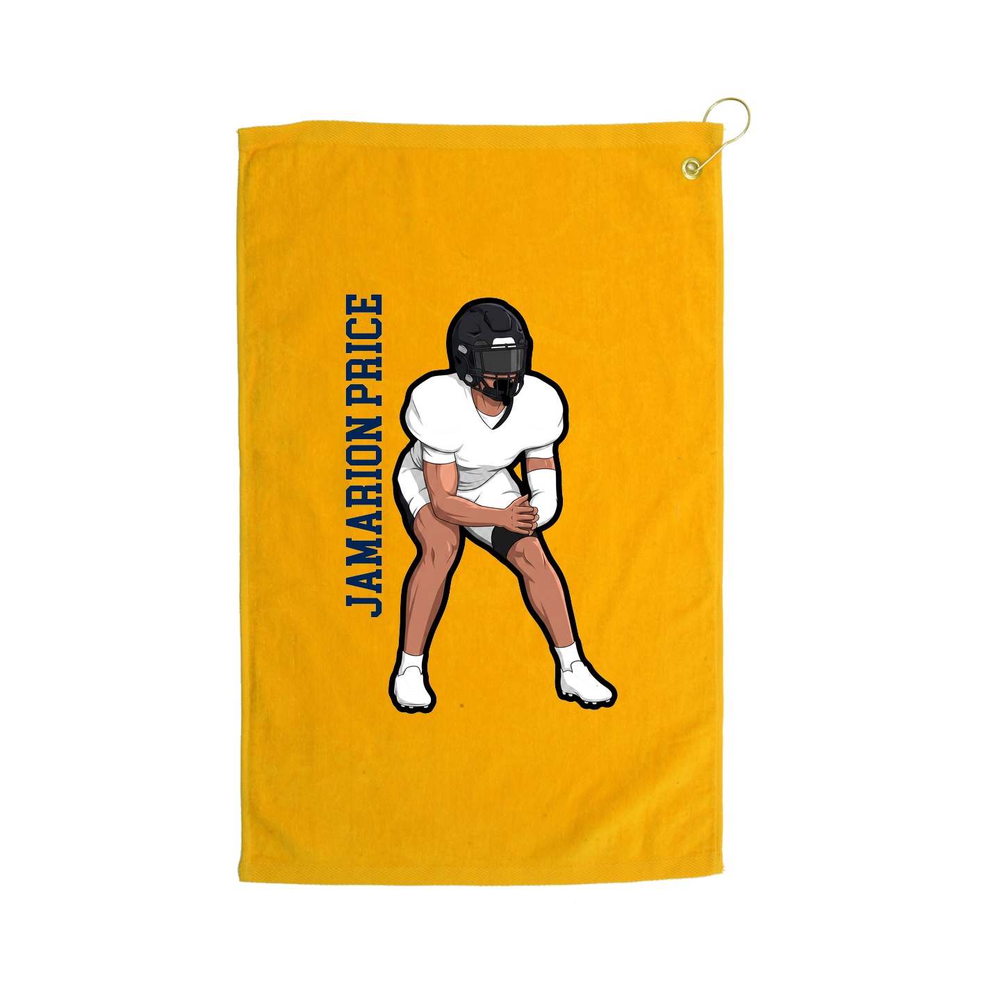 Golf Towel — Name Vertical in Gold
