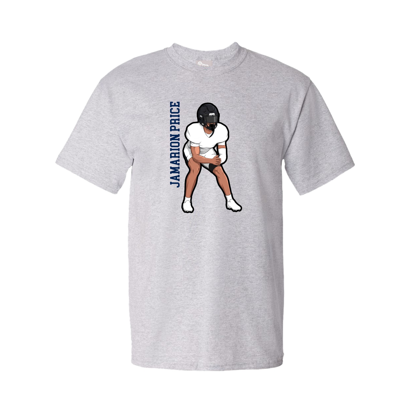 Tee — Name Vertical in Grey