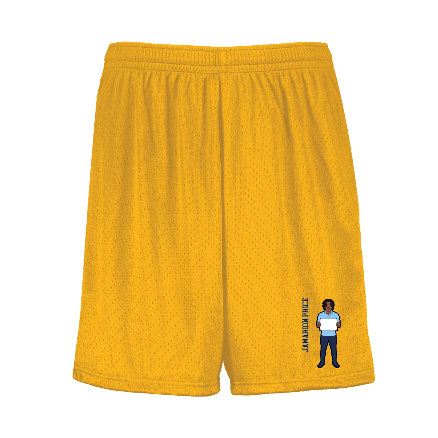 Shorts — Name Vertical in Gold