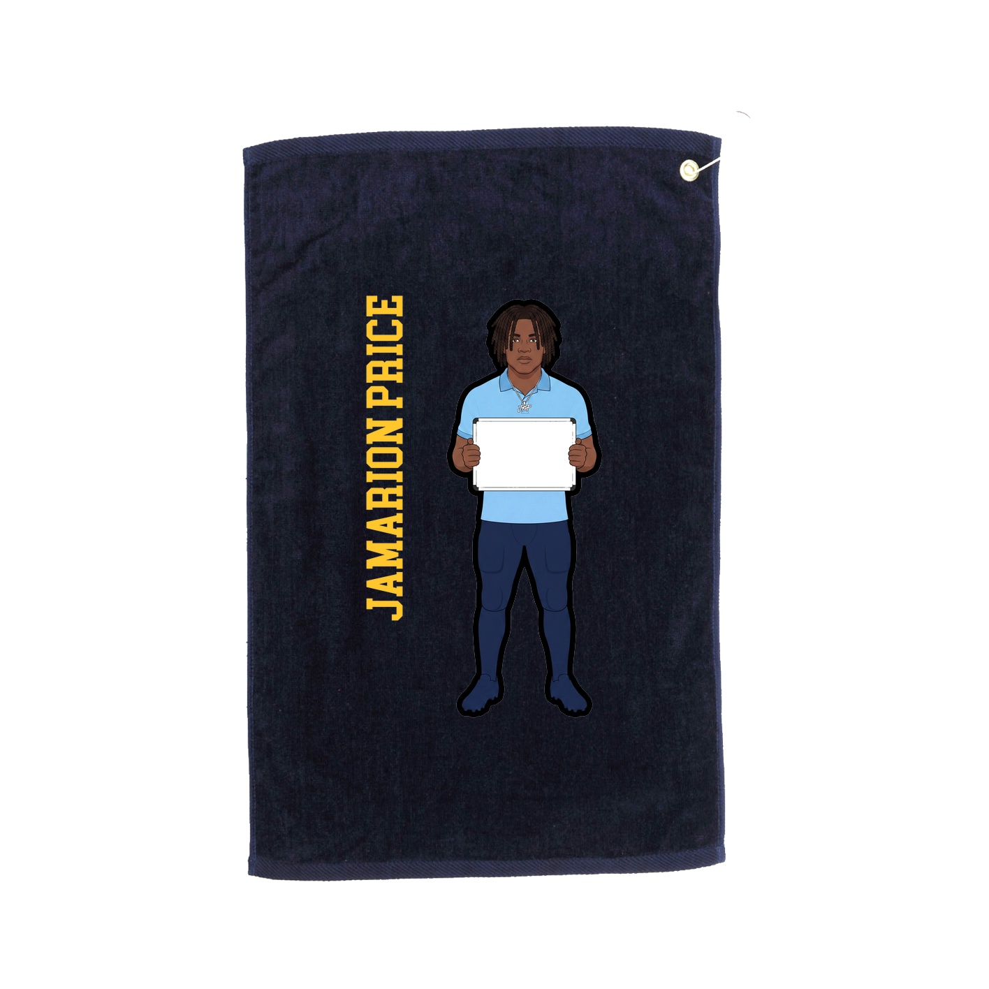 Golf Towel — Name Vertical in Navy