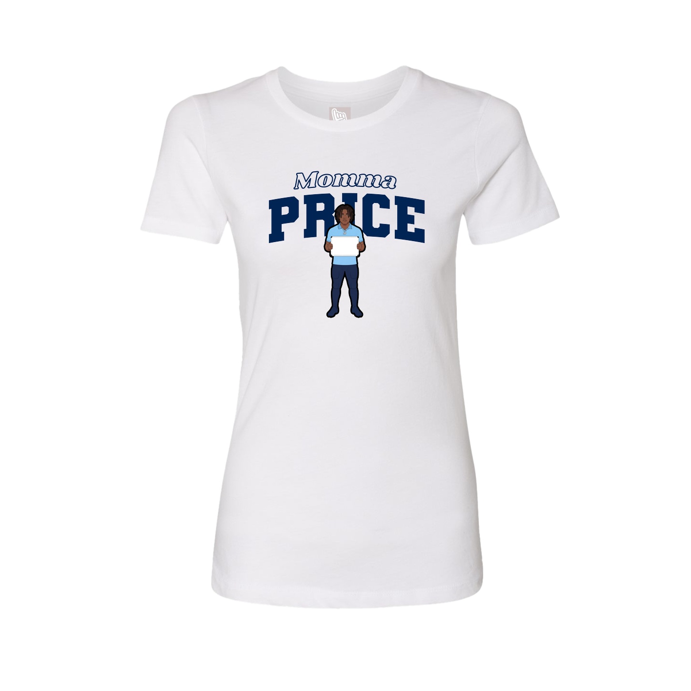 Womens Tee — Mothers Day Block in White