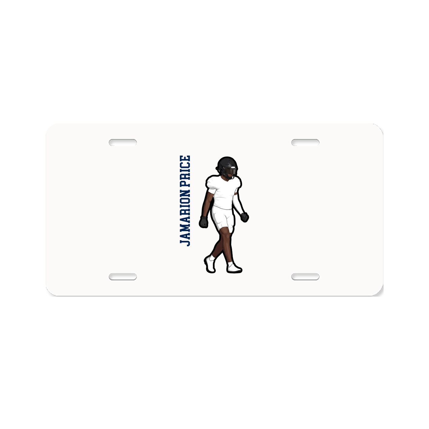 License Plate — Name Vertical in Classic