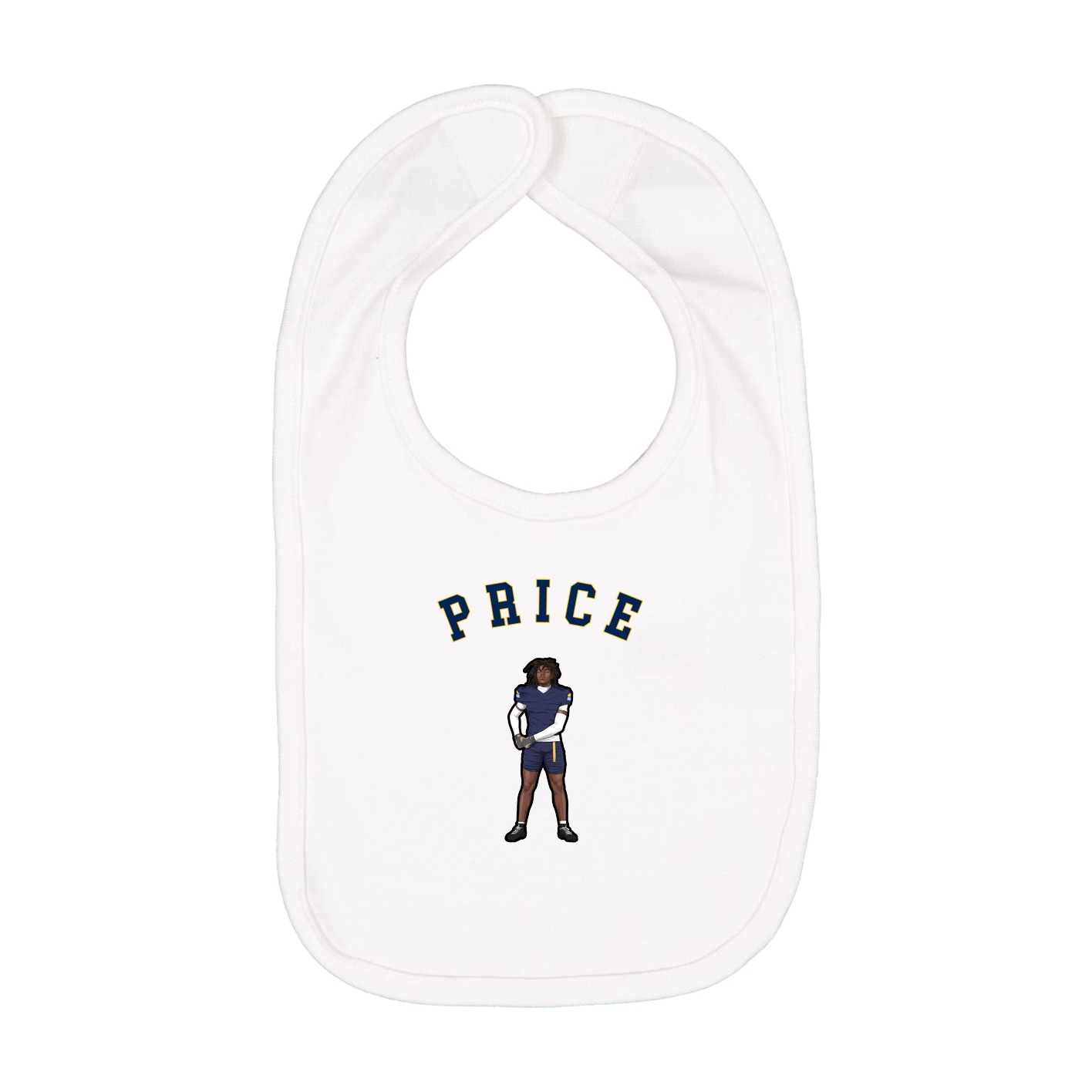 Infant Bib — Shirsey Arch in White
