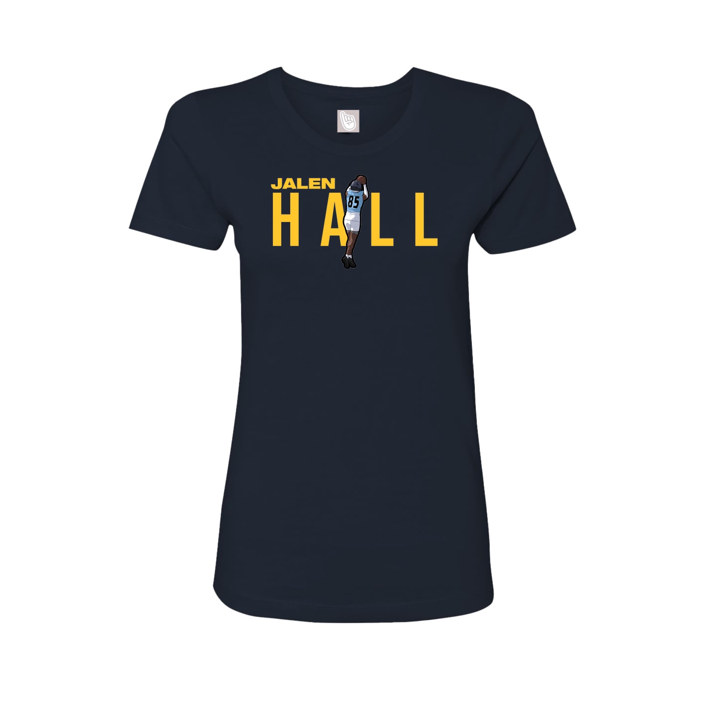 Fitted Women's Tee — Player Name in Navy