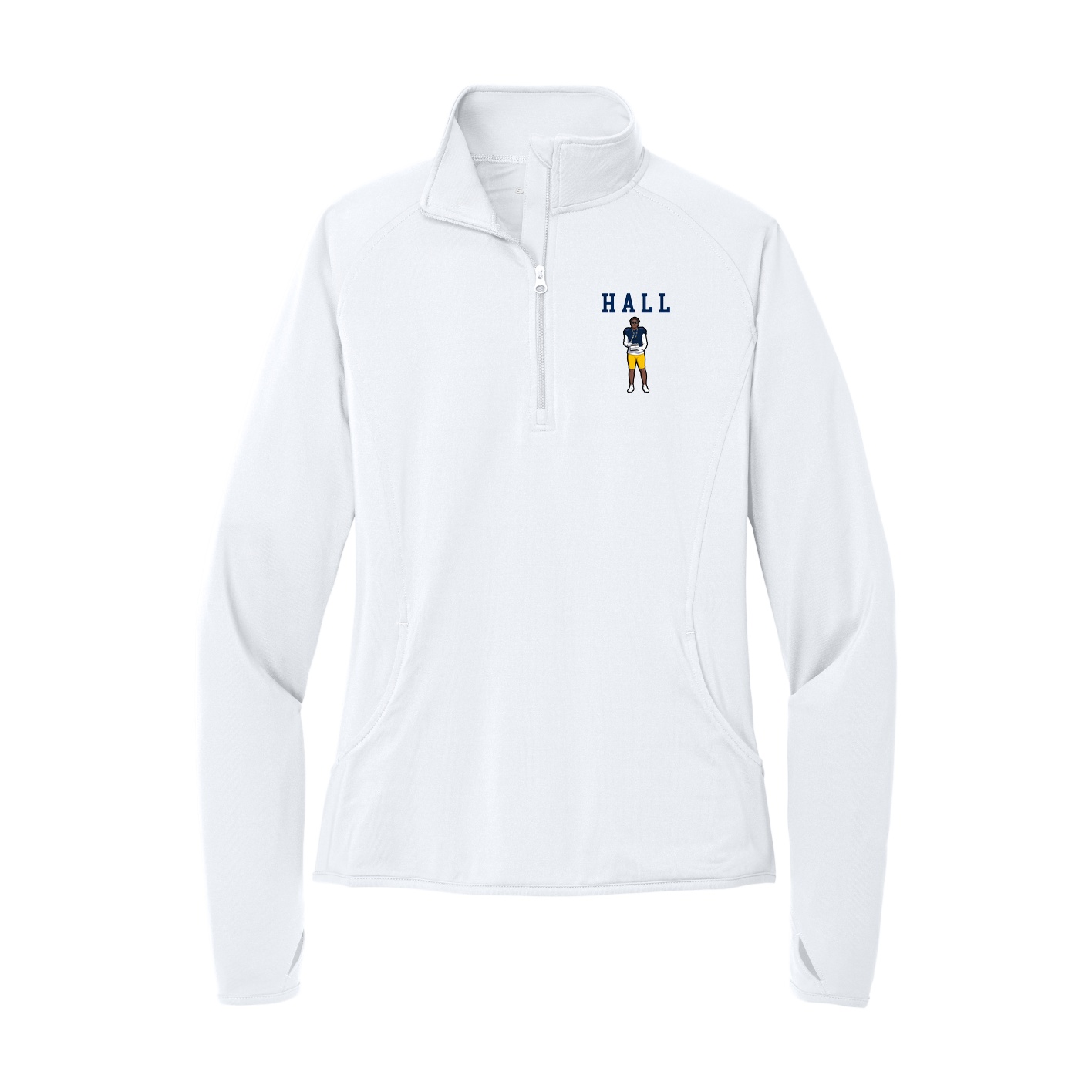 Women's Q-Zip Pullover — Shirsey in White