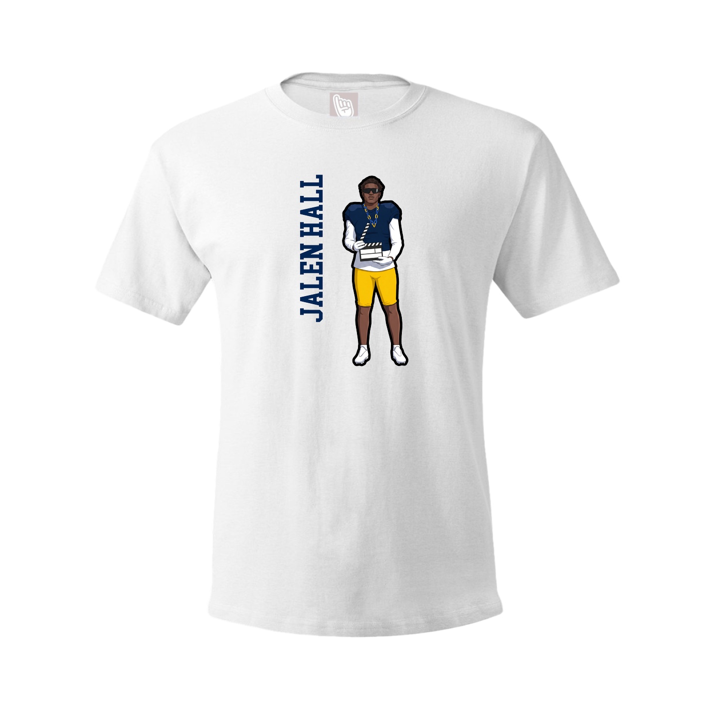 Youth Tee — Name Vertical in White