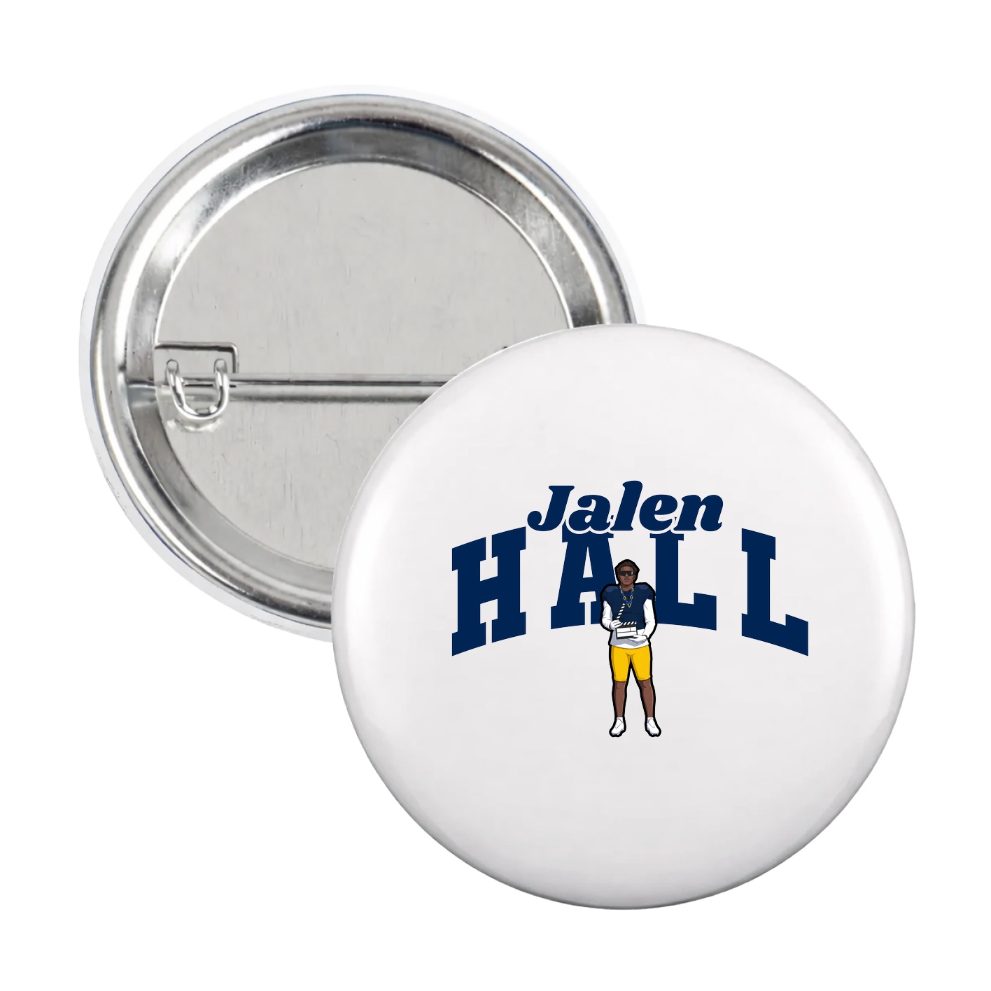 Game Day Button — Signature Arch in White