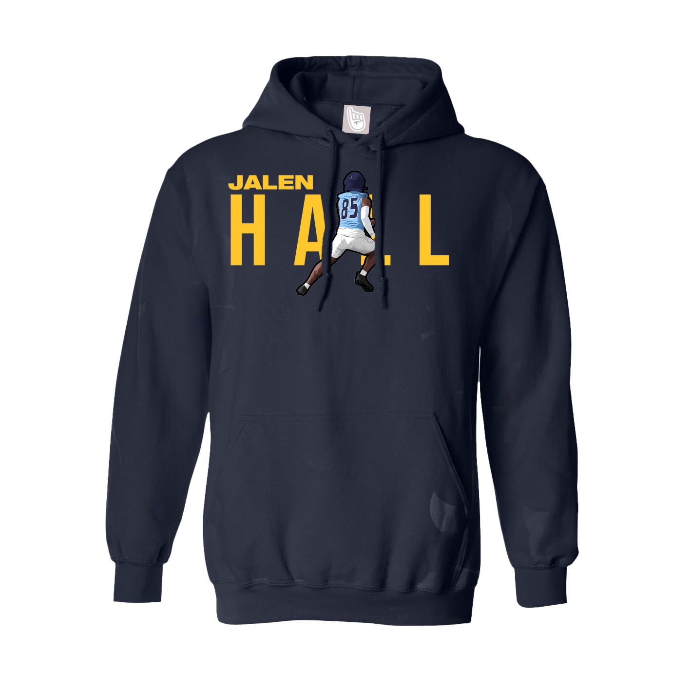 Youth Hoodie — Player Name in Navy