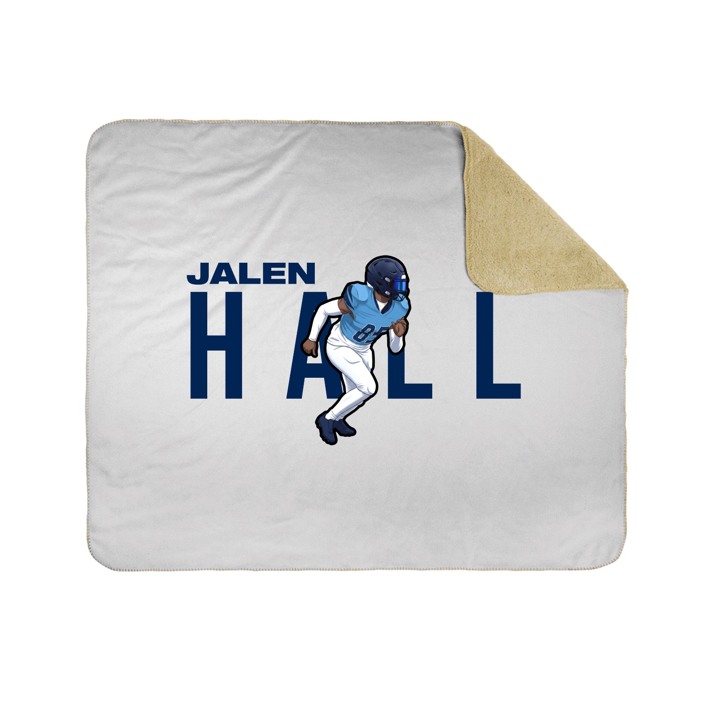 Throw Blanket — Player Name in White