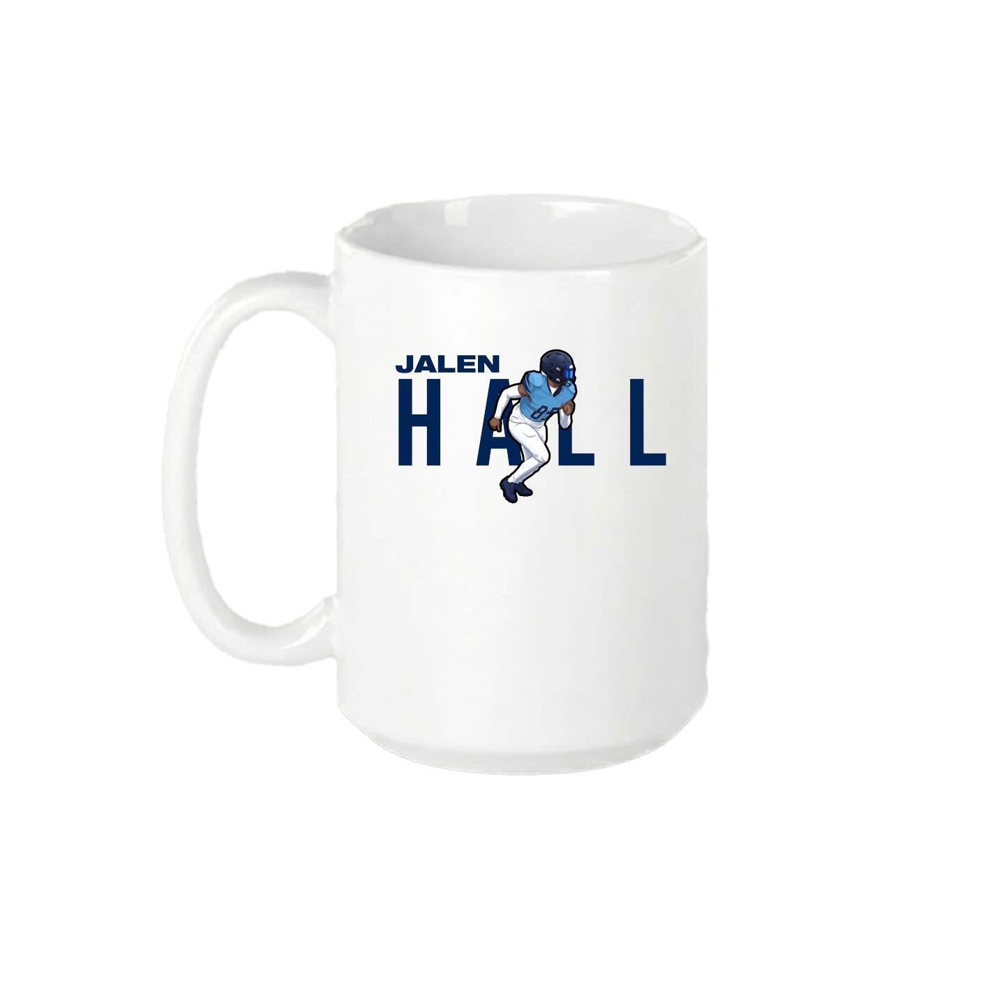 15oz Coffee Mug — Player Name in White