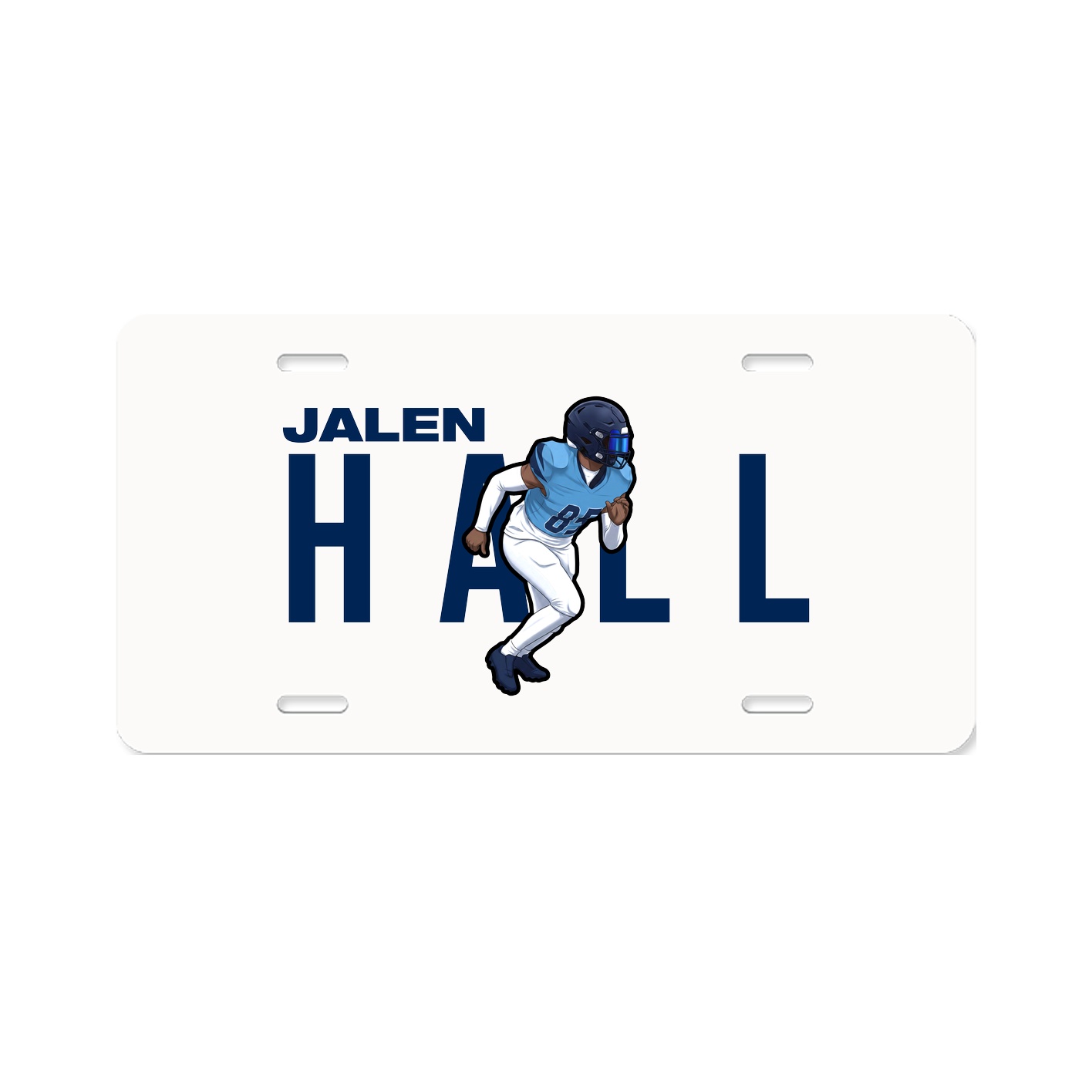 License Plate — Player Name in Classic