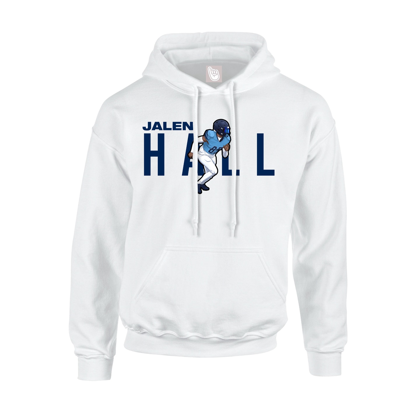Youth Hoodie — Player Name in White