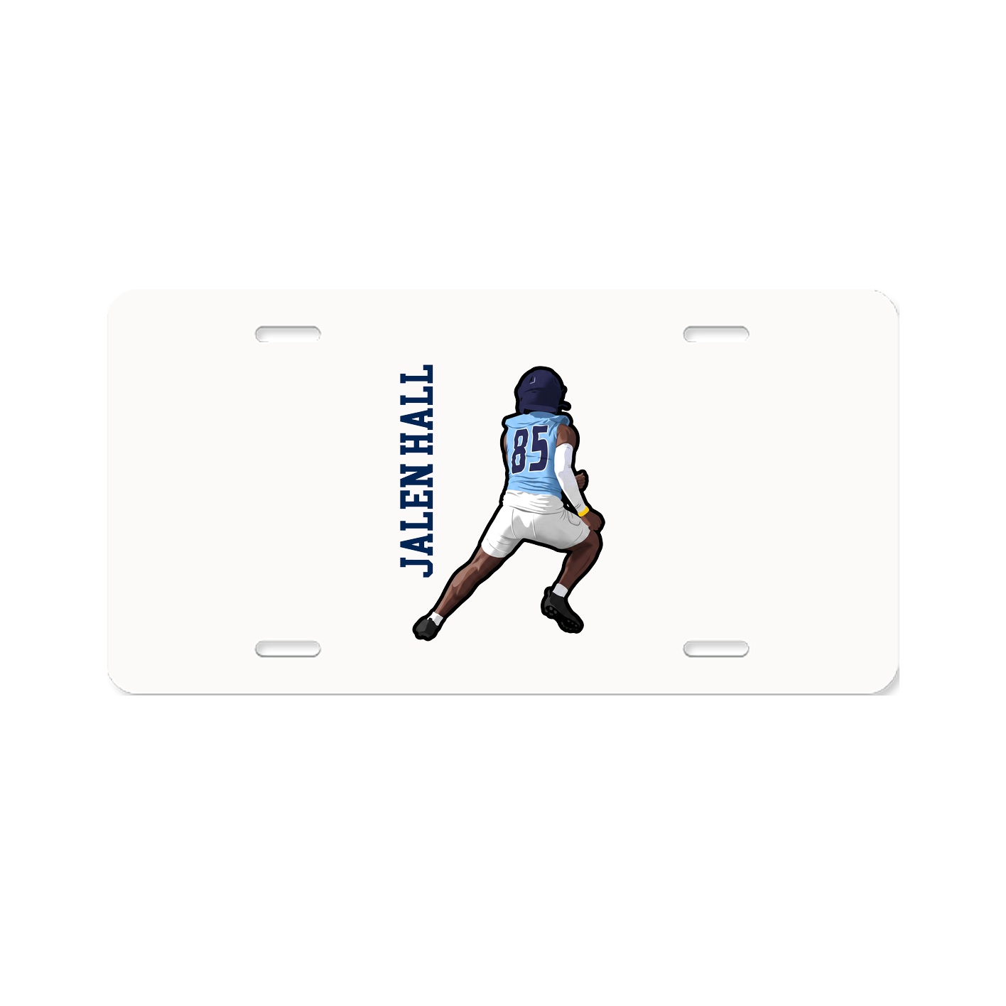 License Plate — Name Vertical in Classic