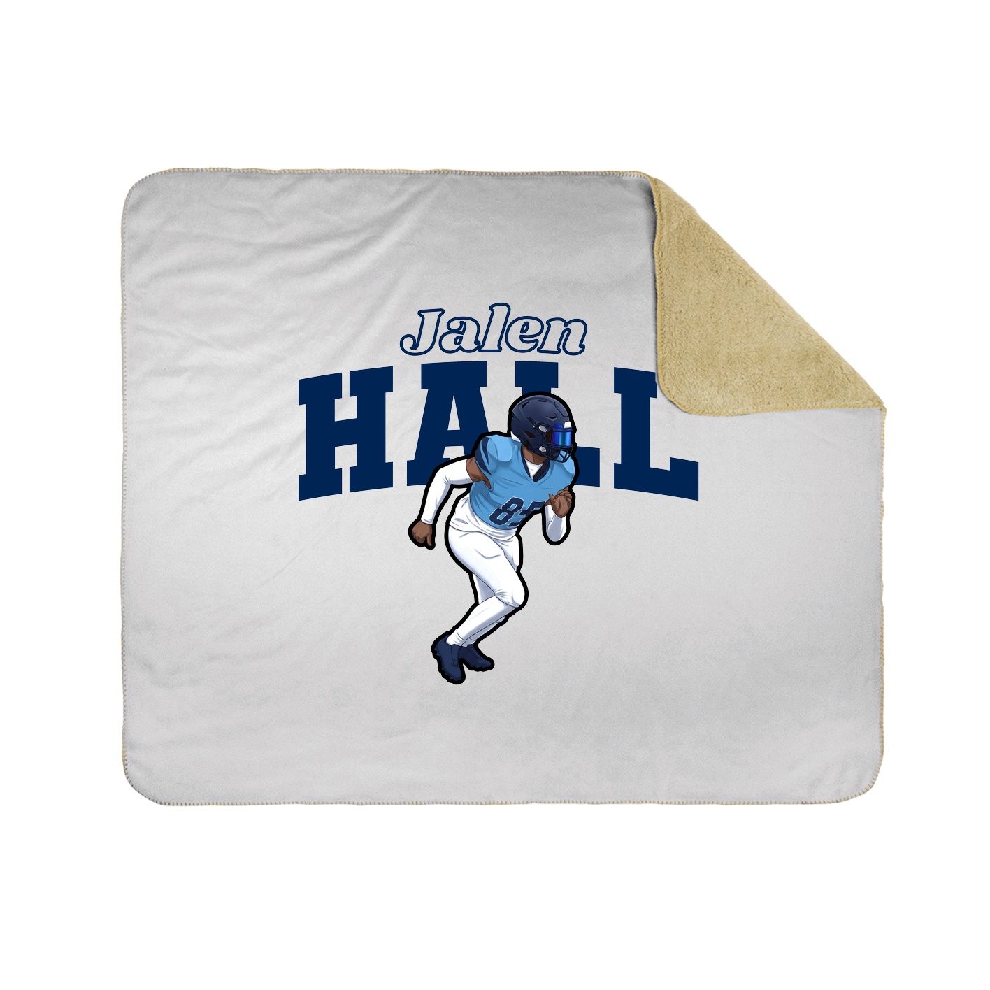 Throw Blanket — Name Arch in White