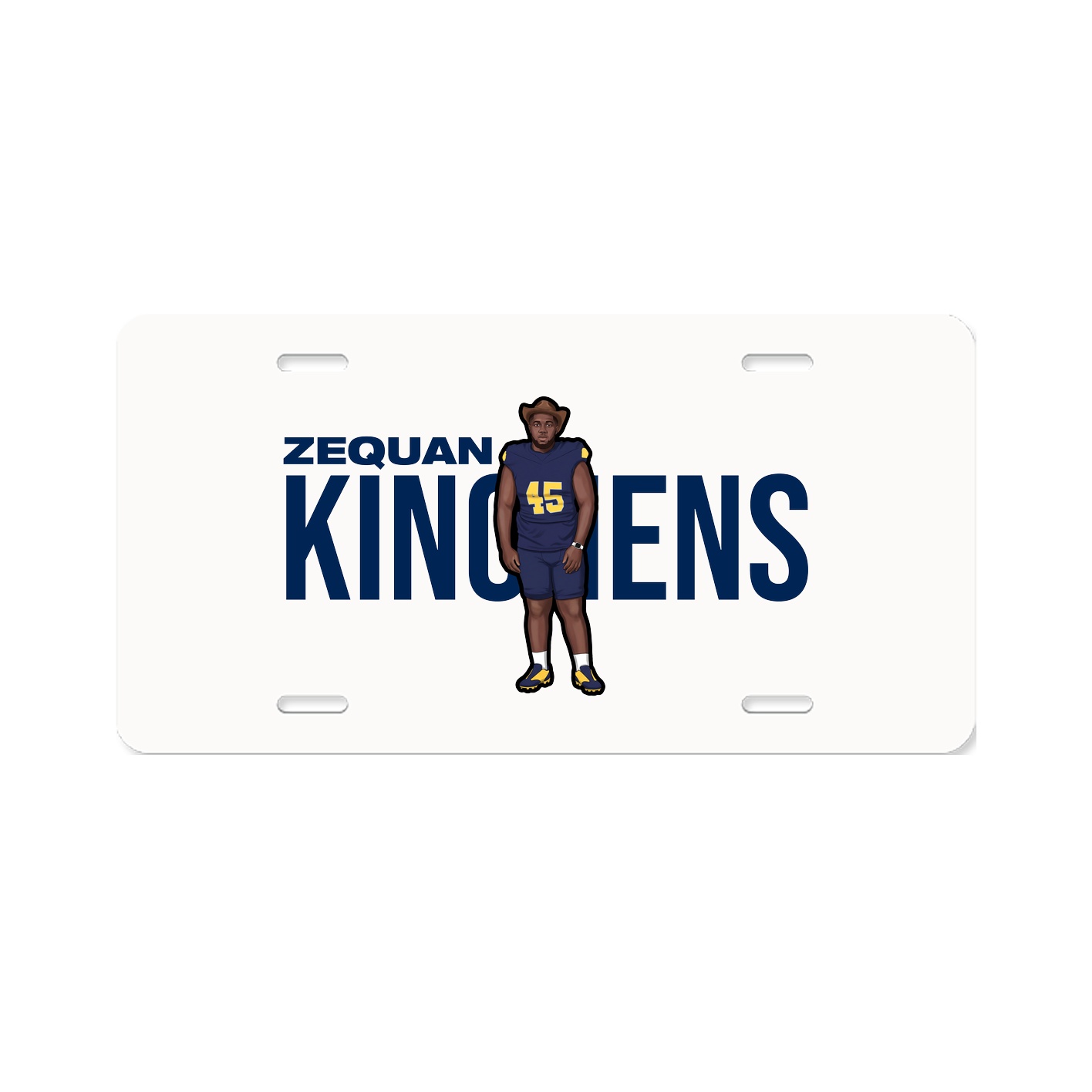 License Plate — Player Name in Classic