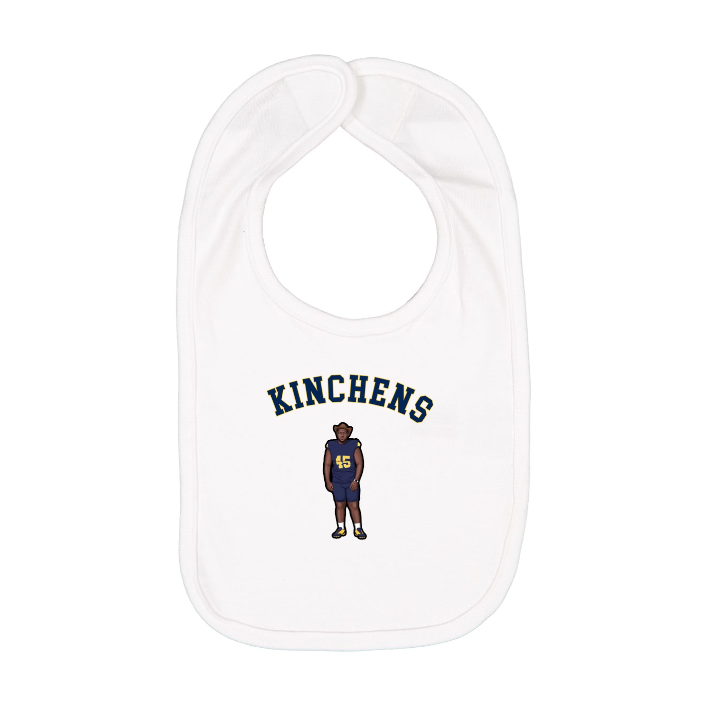 Infant Bib — Shirsey Arch in White