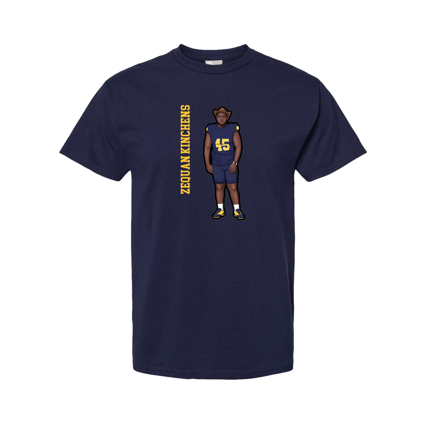 Tee — Name Vertical in Navy