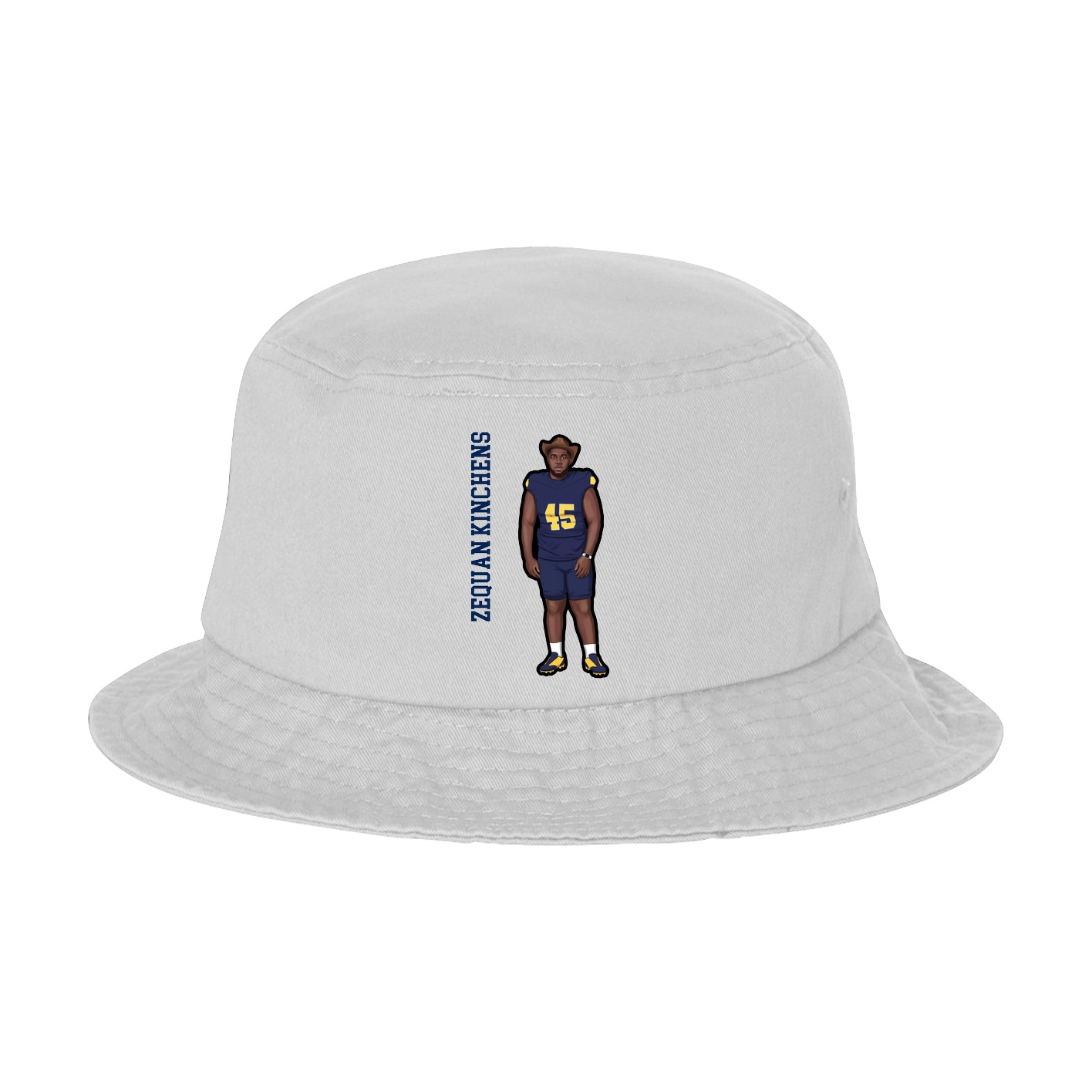 Bucket Cap — Name Vertical in White