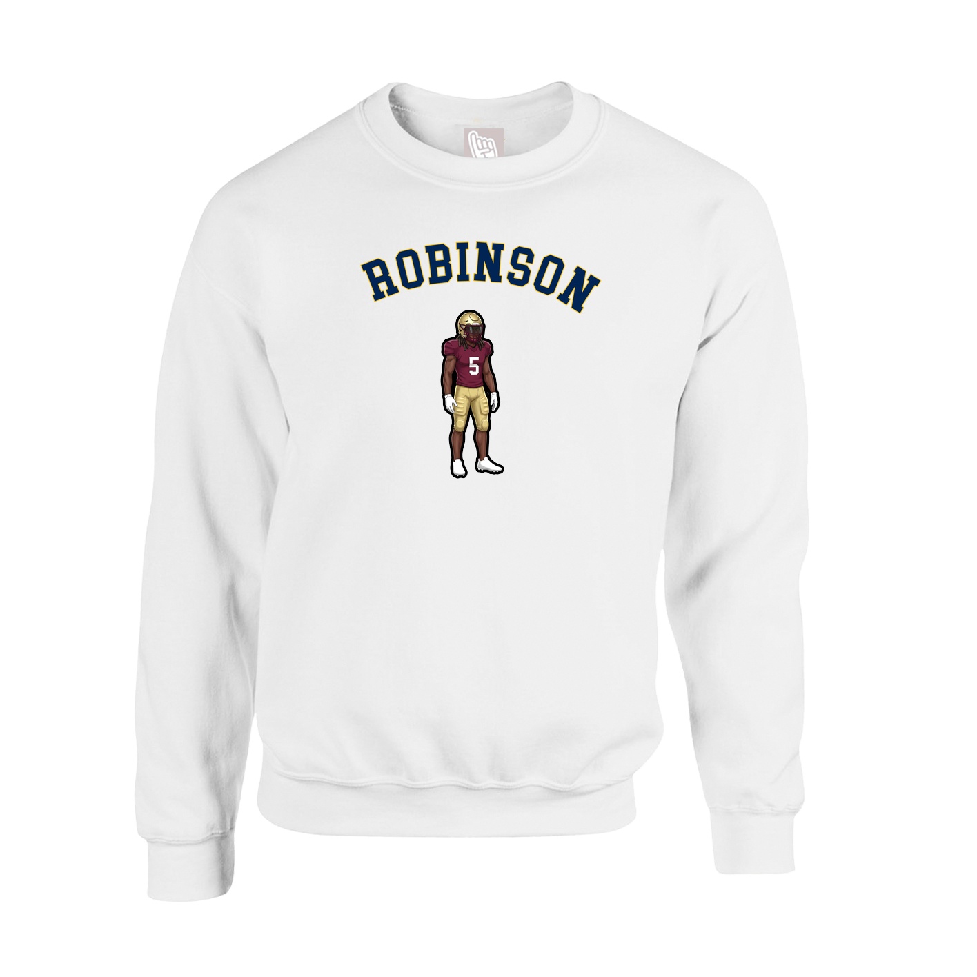 Fleece Crew — Shirsey Arch in White