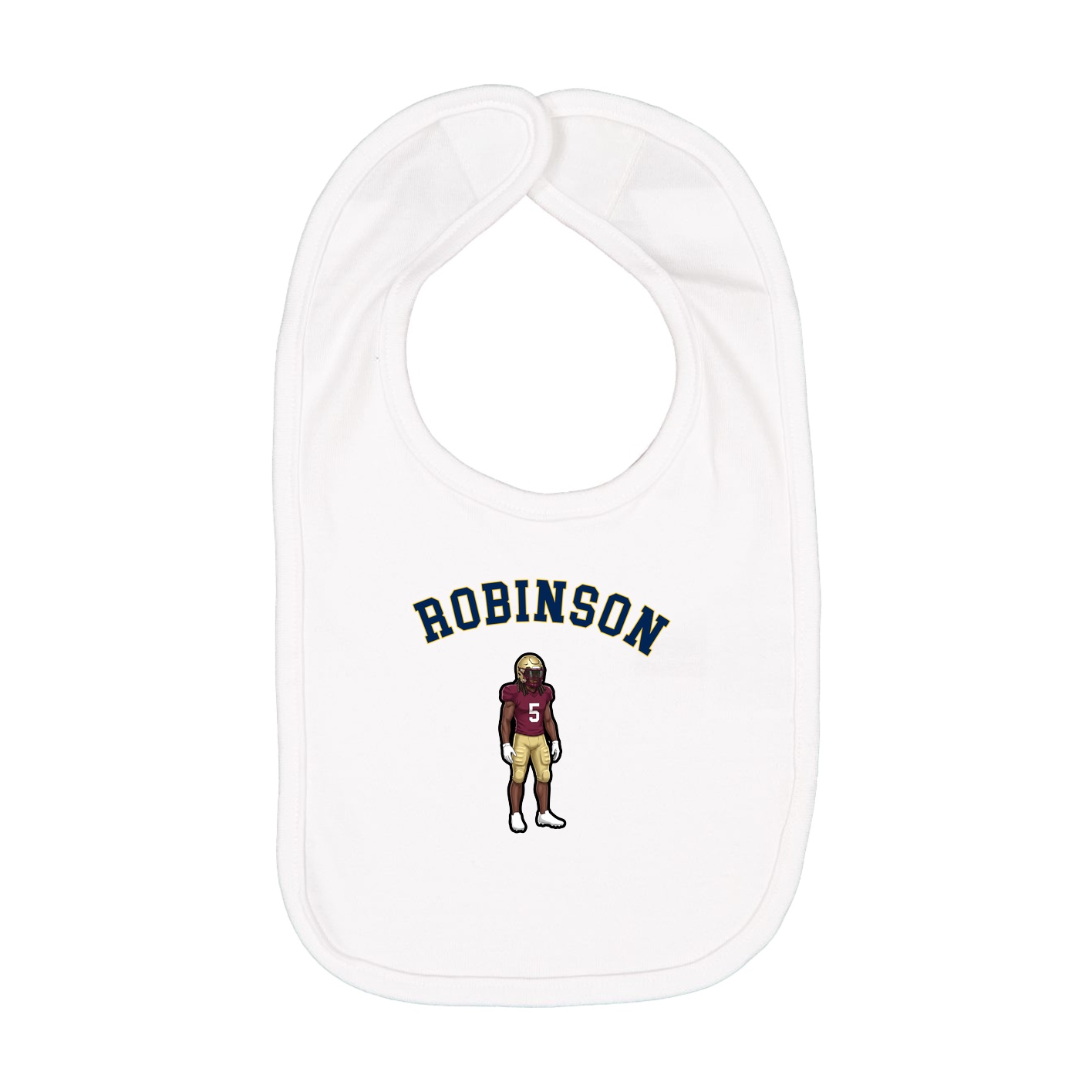 Infant Bib — Shirsey Arch in White