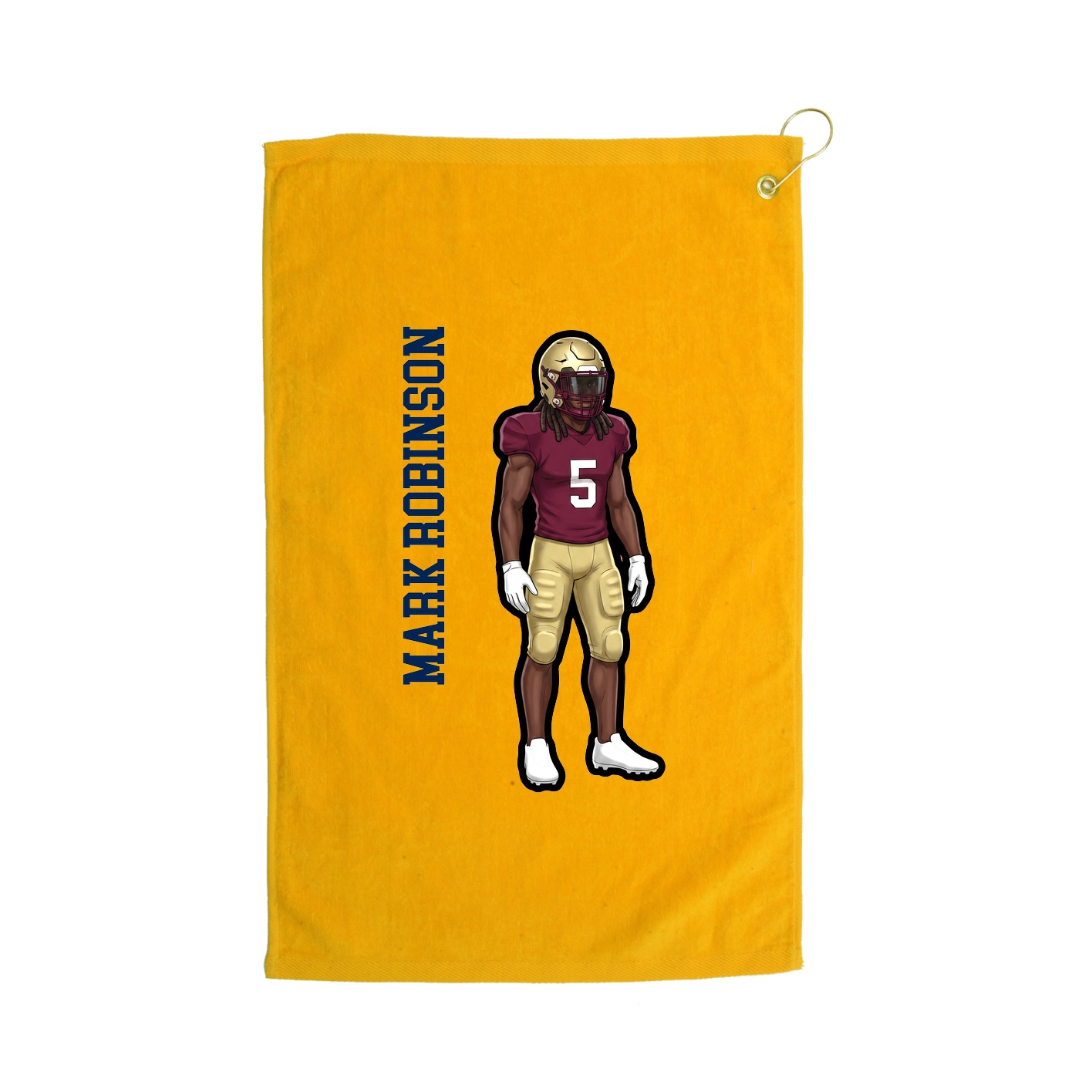 Golf Towel — Name Vertical in Gold