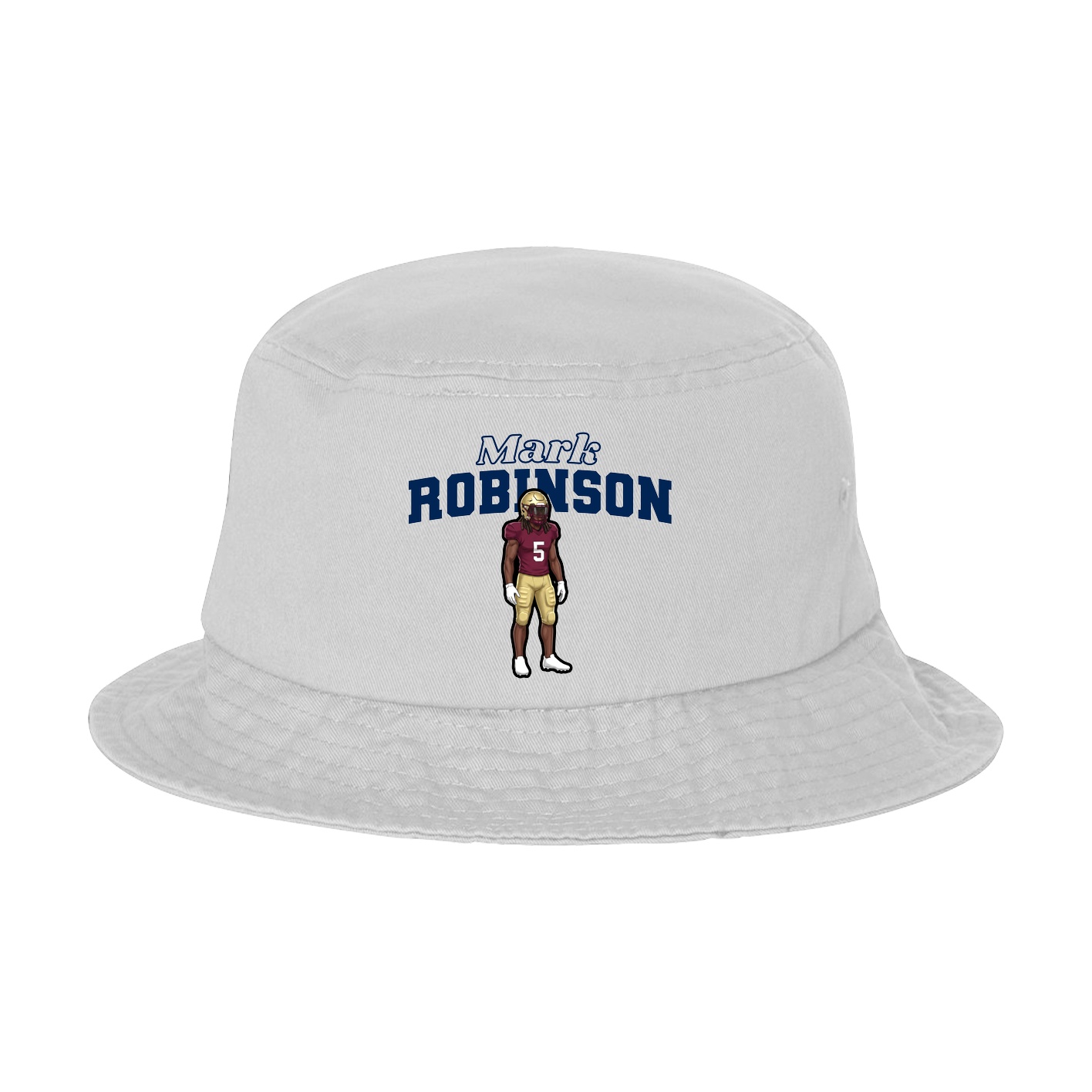 Bucket Cap — Name Arch in White