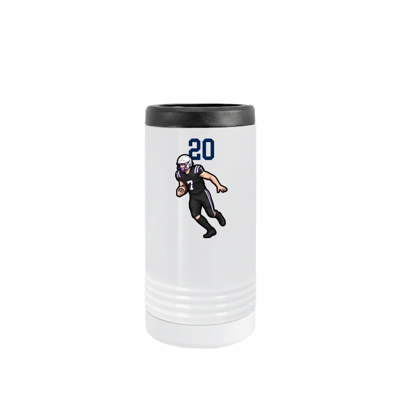 Slim Beverage Holder — Number Top in White