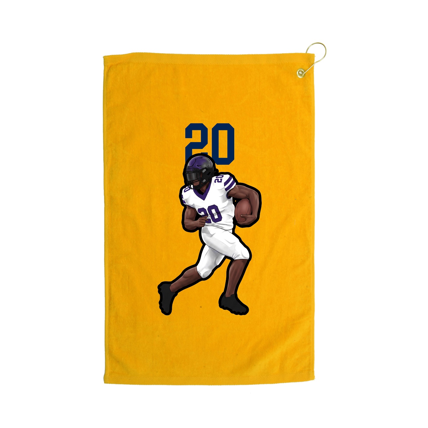 Golf Towel — Number Top in Gold