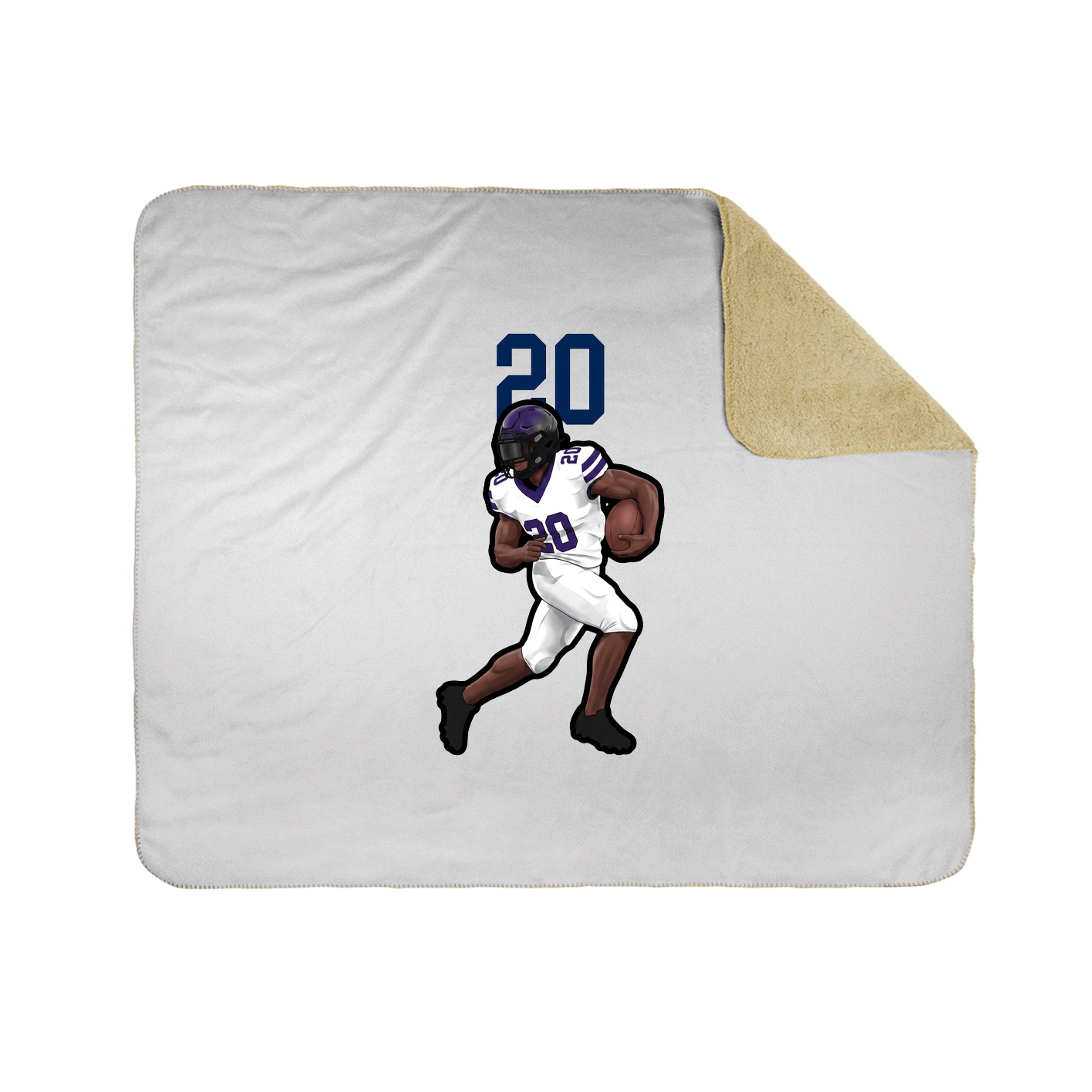 Throw Blanket — Number Top in White