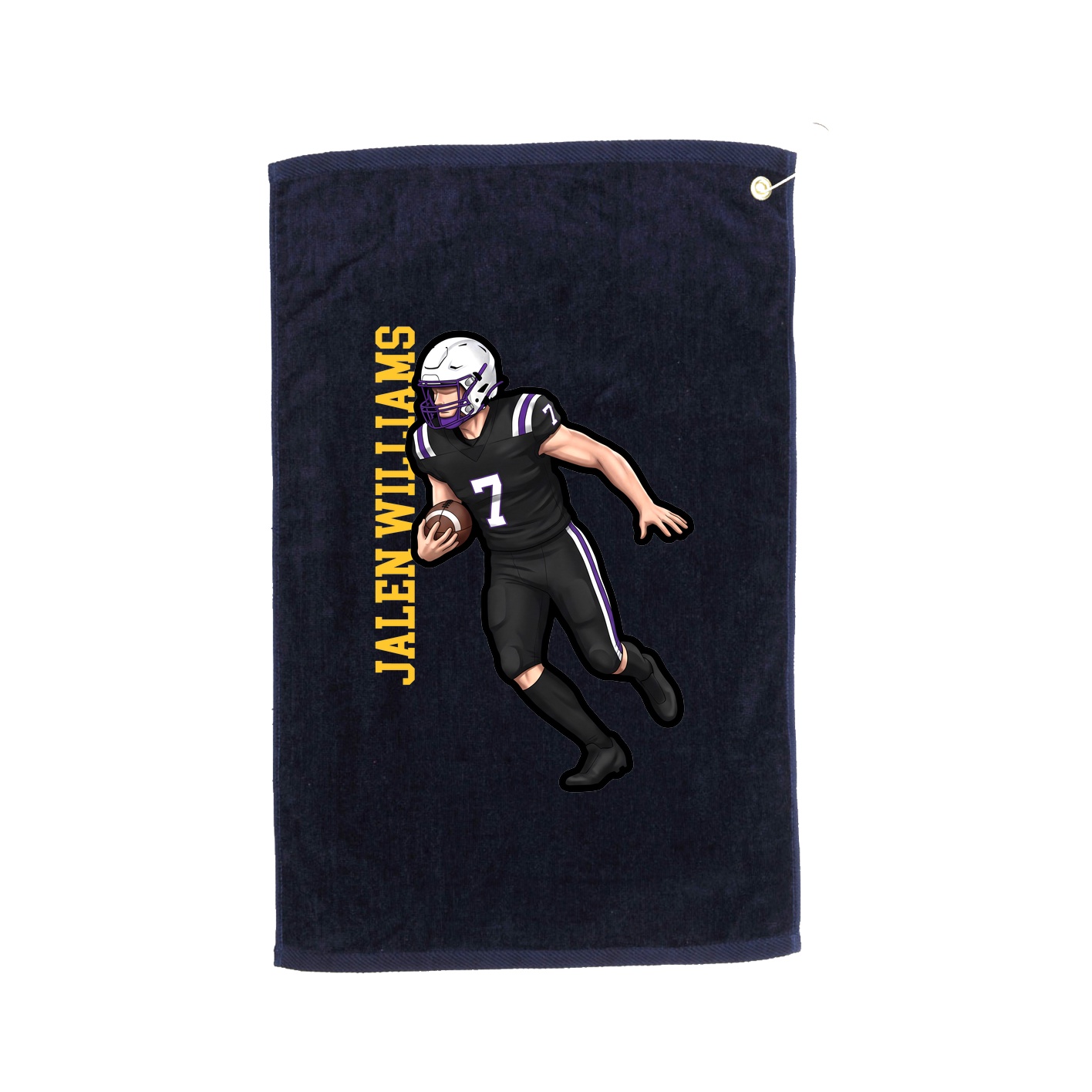 Golf Towel — Name Vertical in Navy