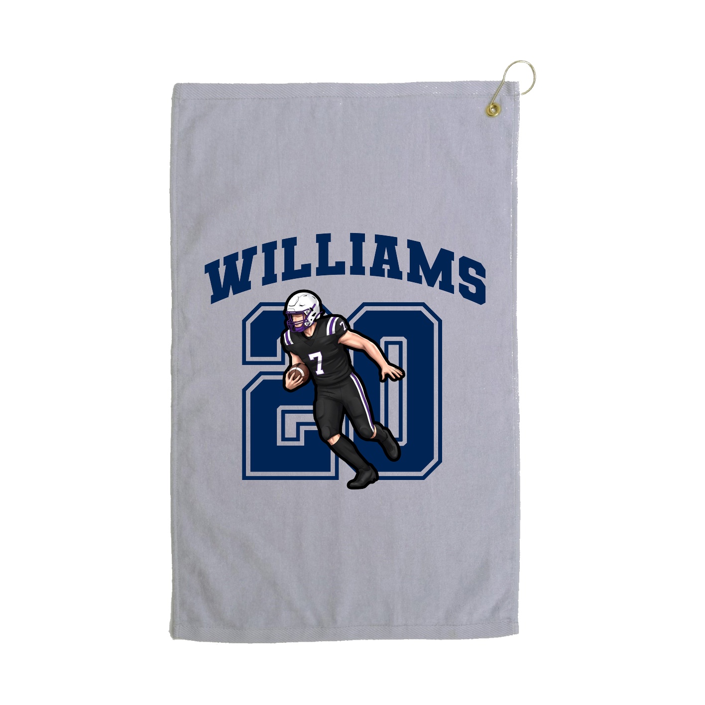 Golf Towel — Number in Grey