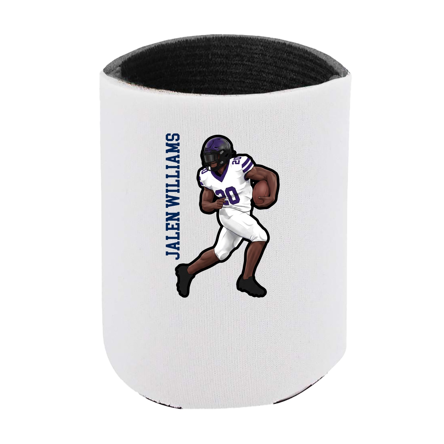Can Holder — Name Vertical in White