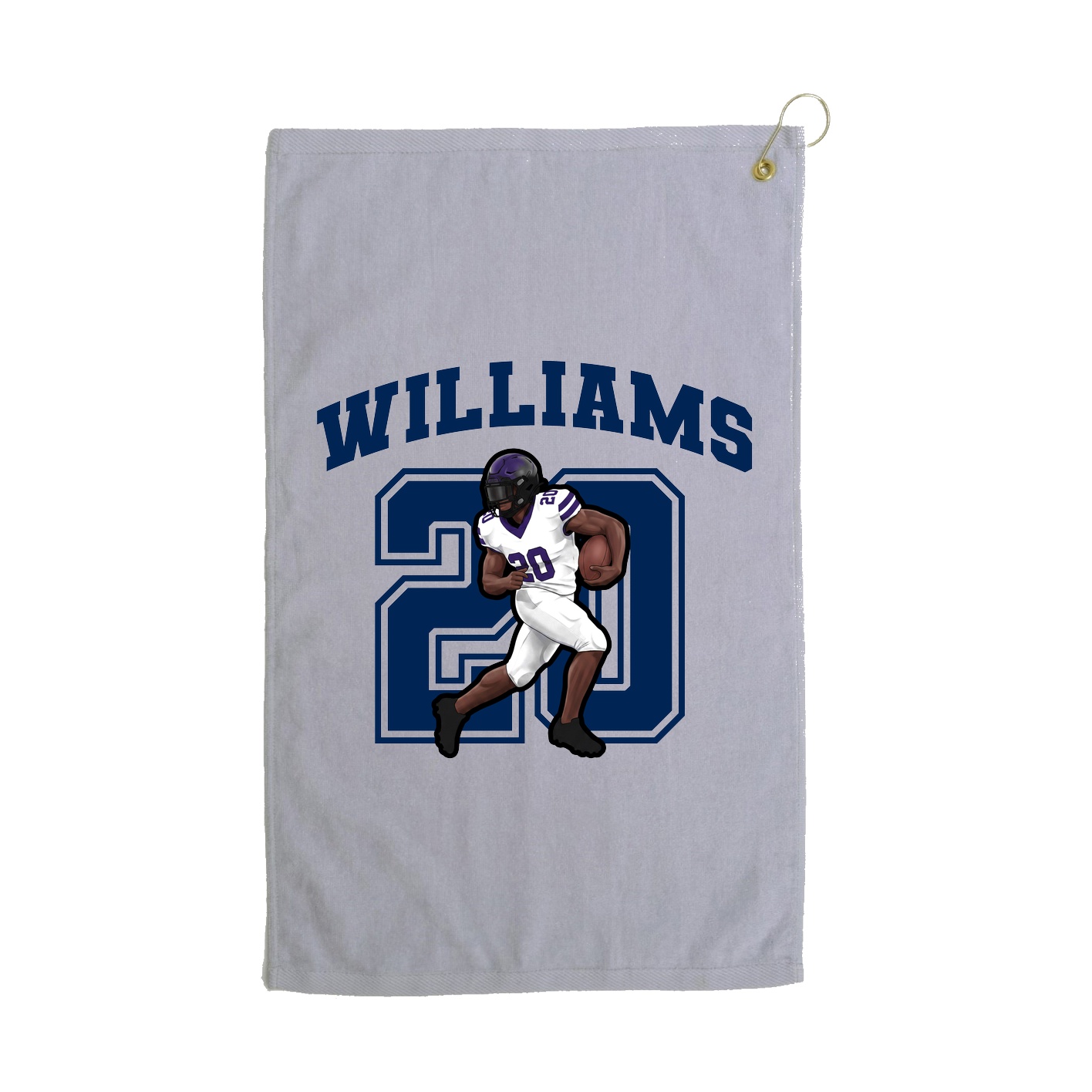 Golf Towel — Number in Grey