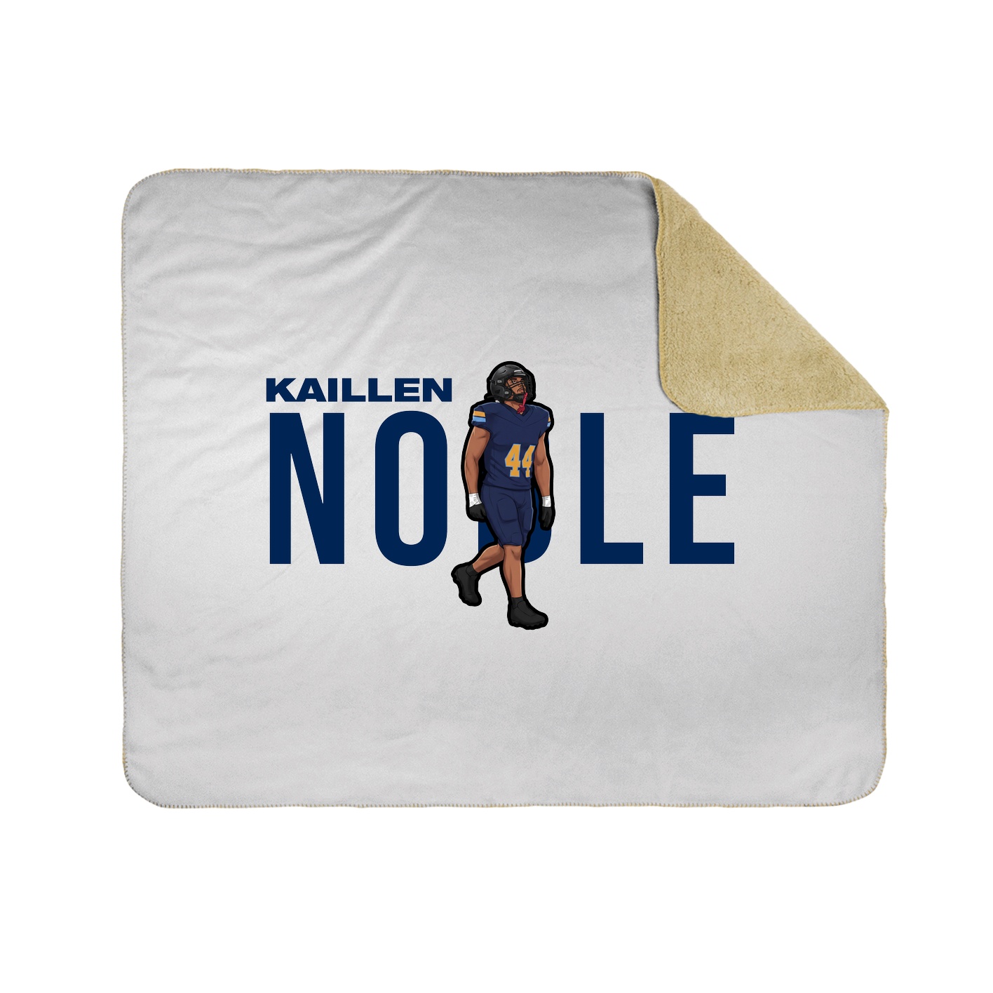 Throw Blanket — Player Name in White
