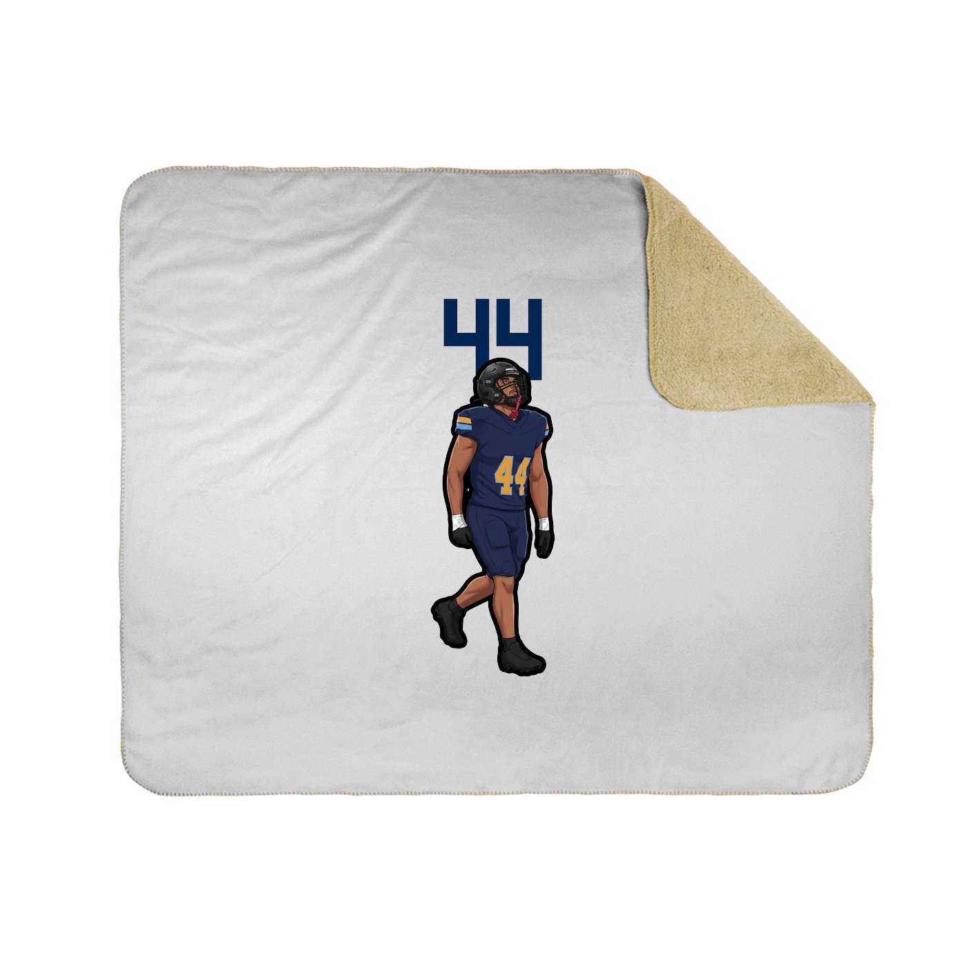 Throw Blanket — Number Top in White