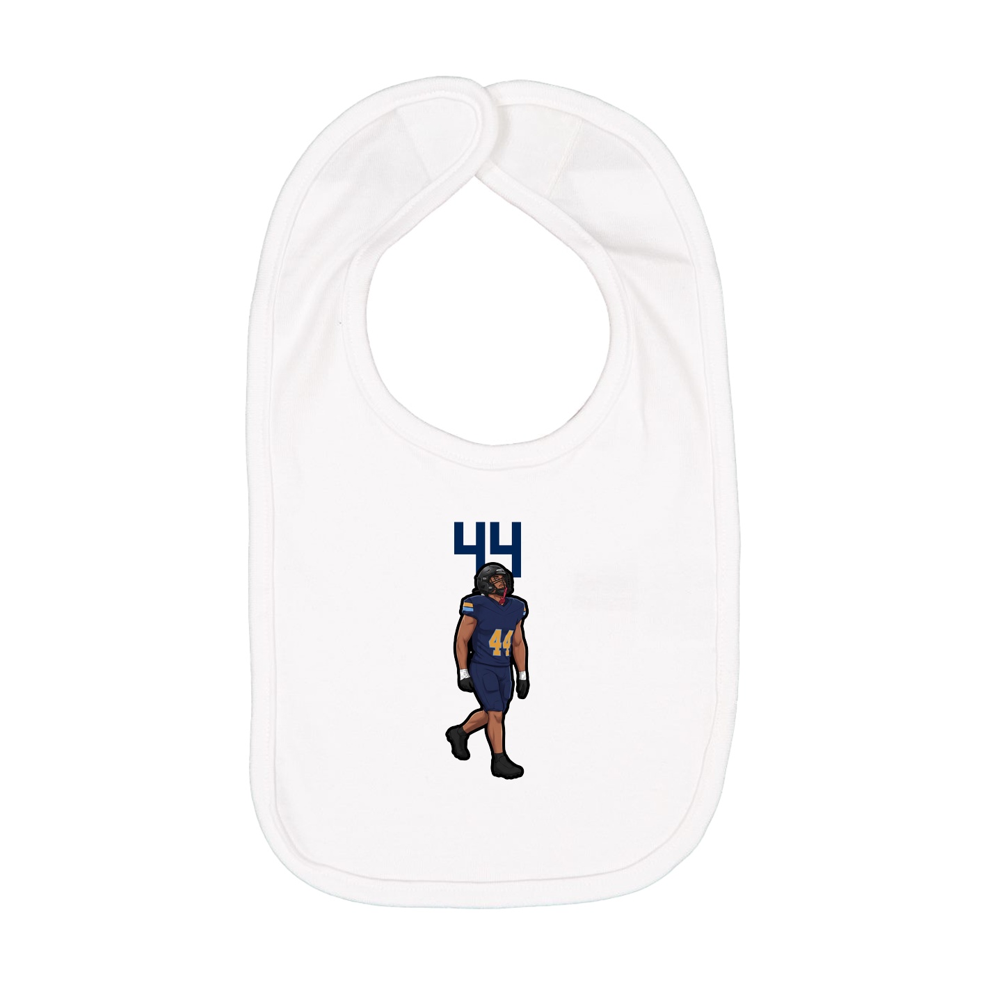 Infant Bib — Number Top in White