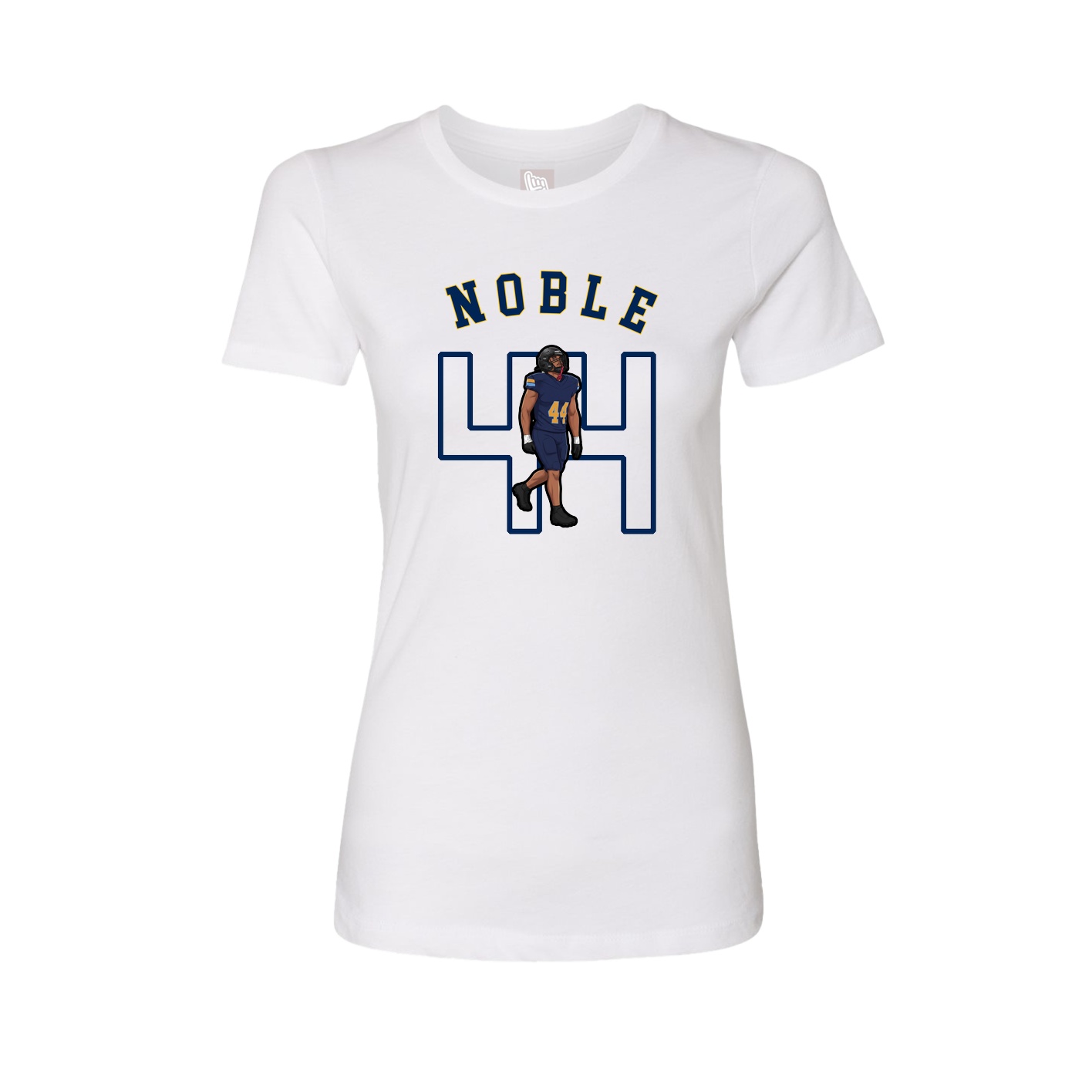 Fitted Women's Tee — Shirsey Arch in White