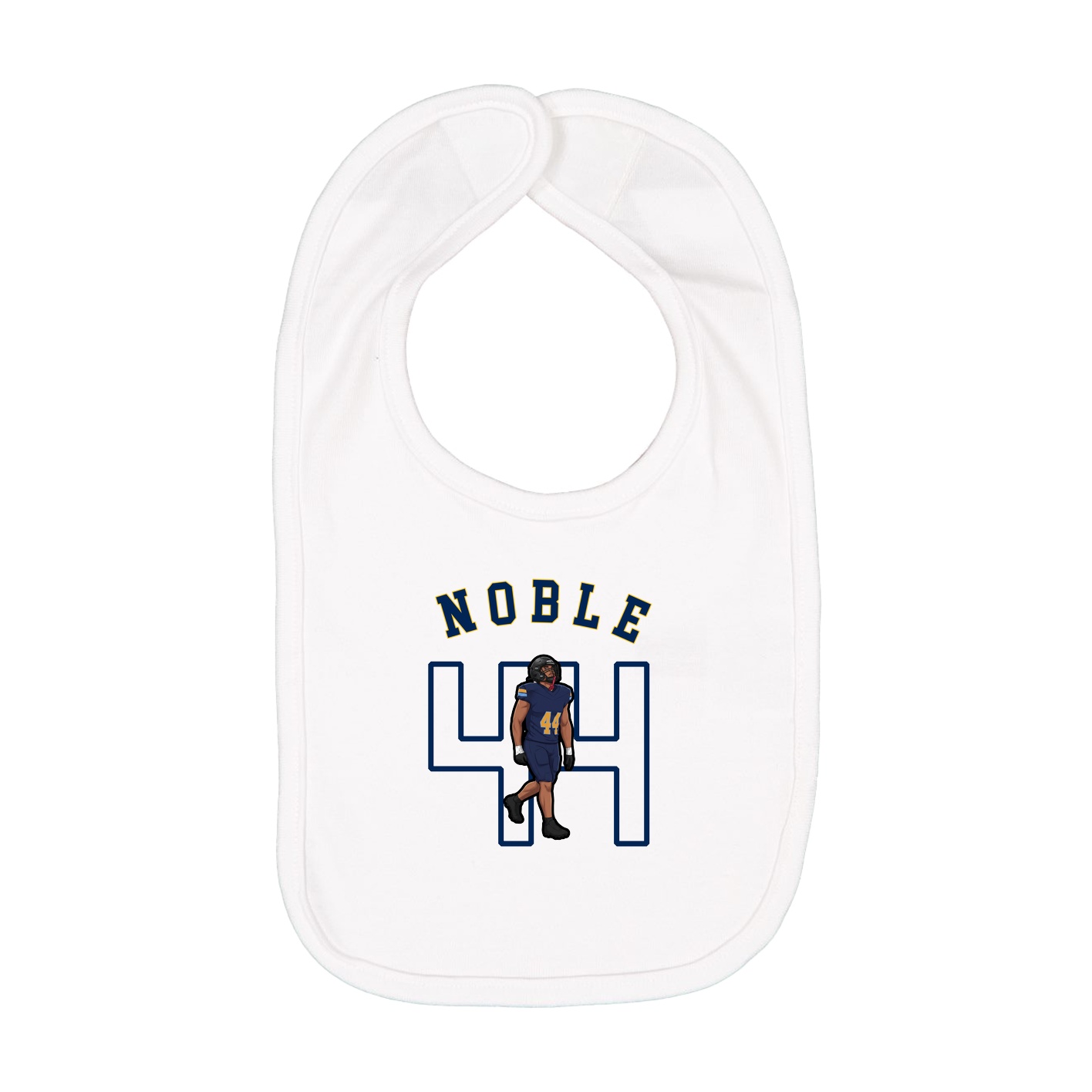 Infant Bib — Shirsey Arch in White
