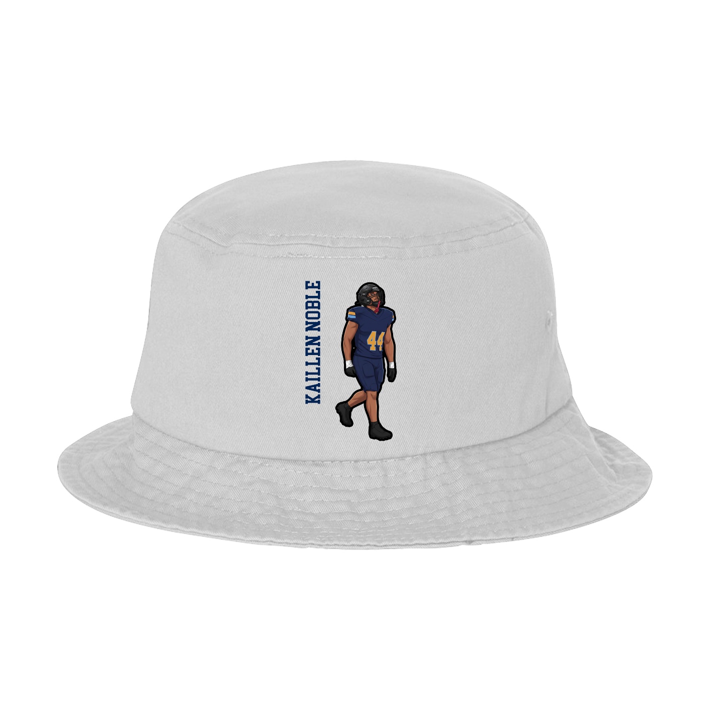 Bucket Cap — Name Vertical in White